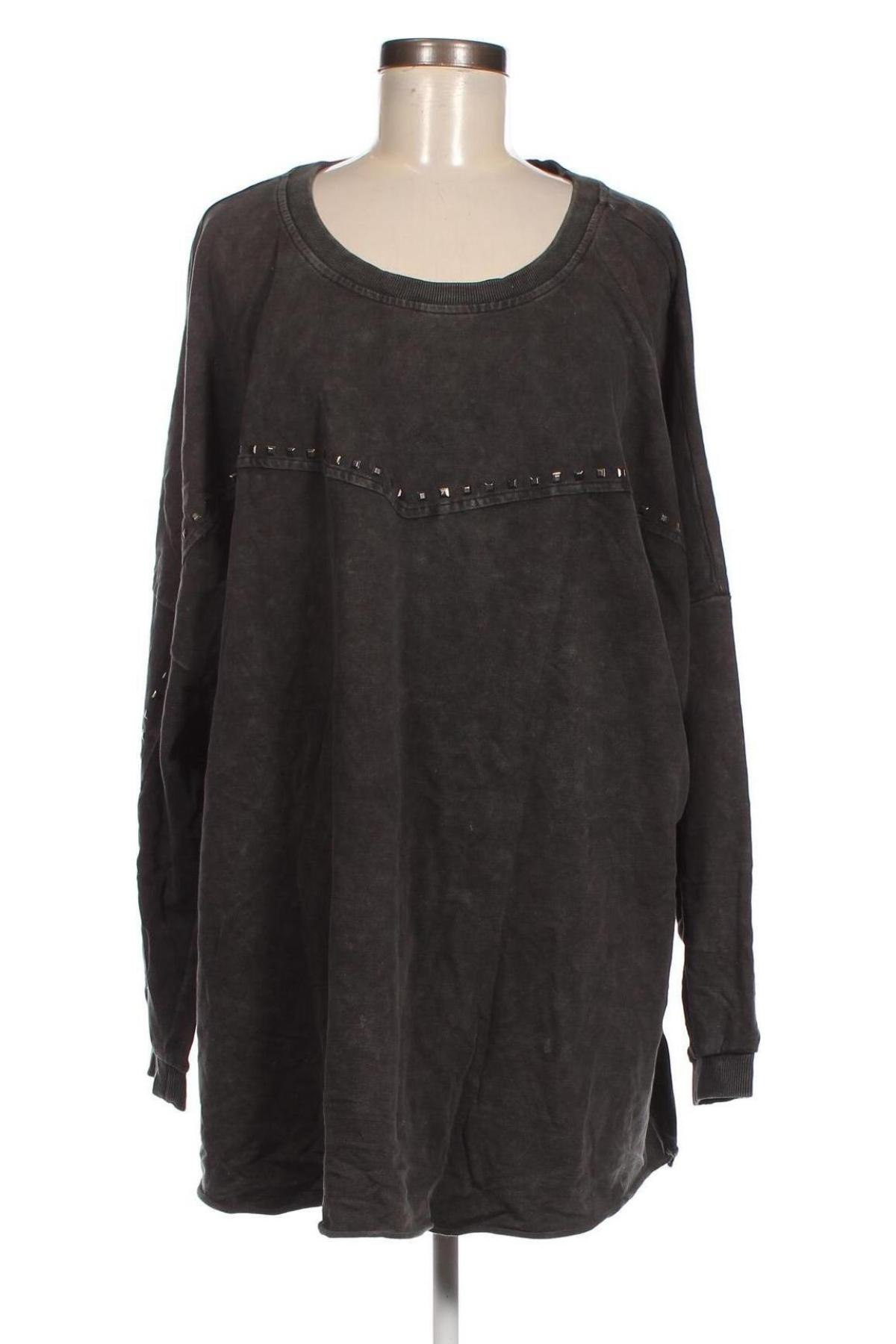 Γυναικεία μπλούζα Zizzi, Μέγεθος 3XL, Χρώμα Γκρί, Τιμή 18,09 €