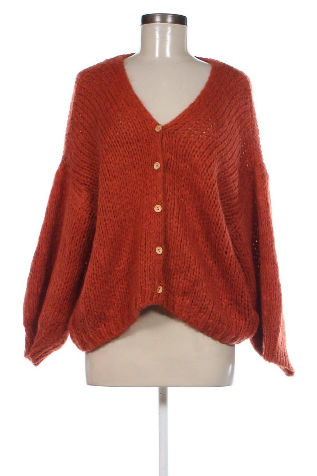 Cardigan de damă, Mărime XL, Culoare Portocaliu, Preț 42,93 Lei