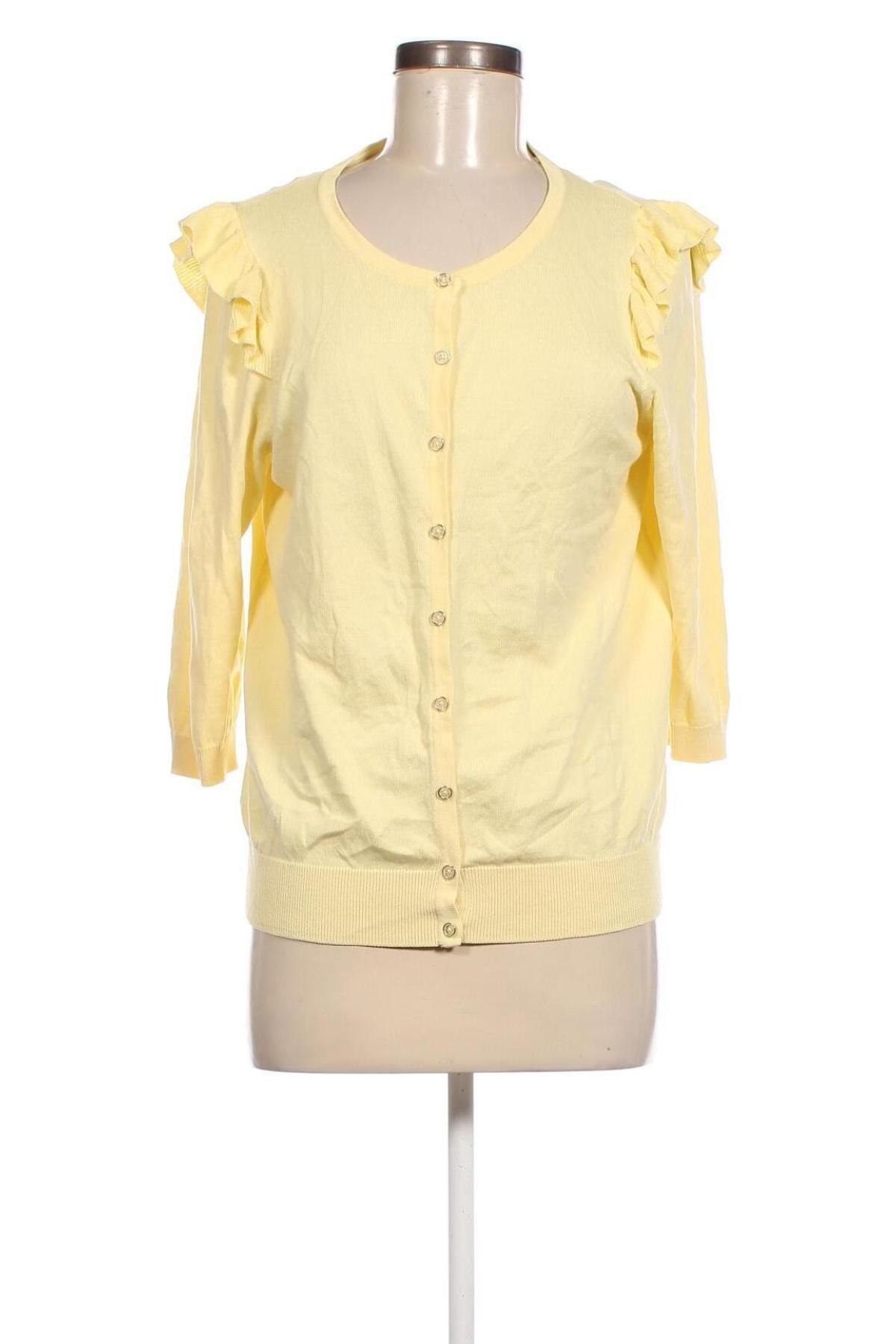 Γυναικεία ζακέτα F&F, Μέγεθος XL, Χρώμα Κίτρινο, Τιμή 4,66 €