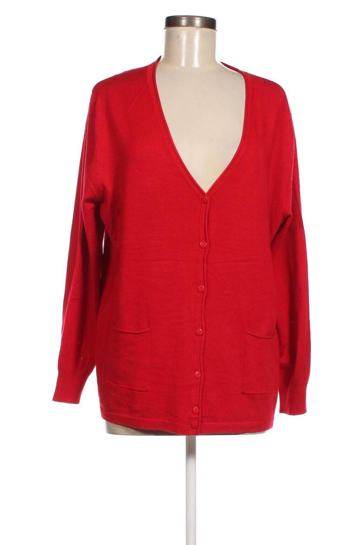 Damen Strickjacke Hajo, Größe XXL, Farbe Rot, Preis 13,41 €