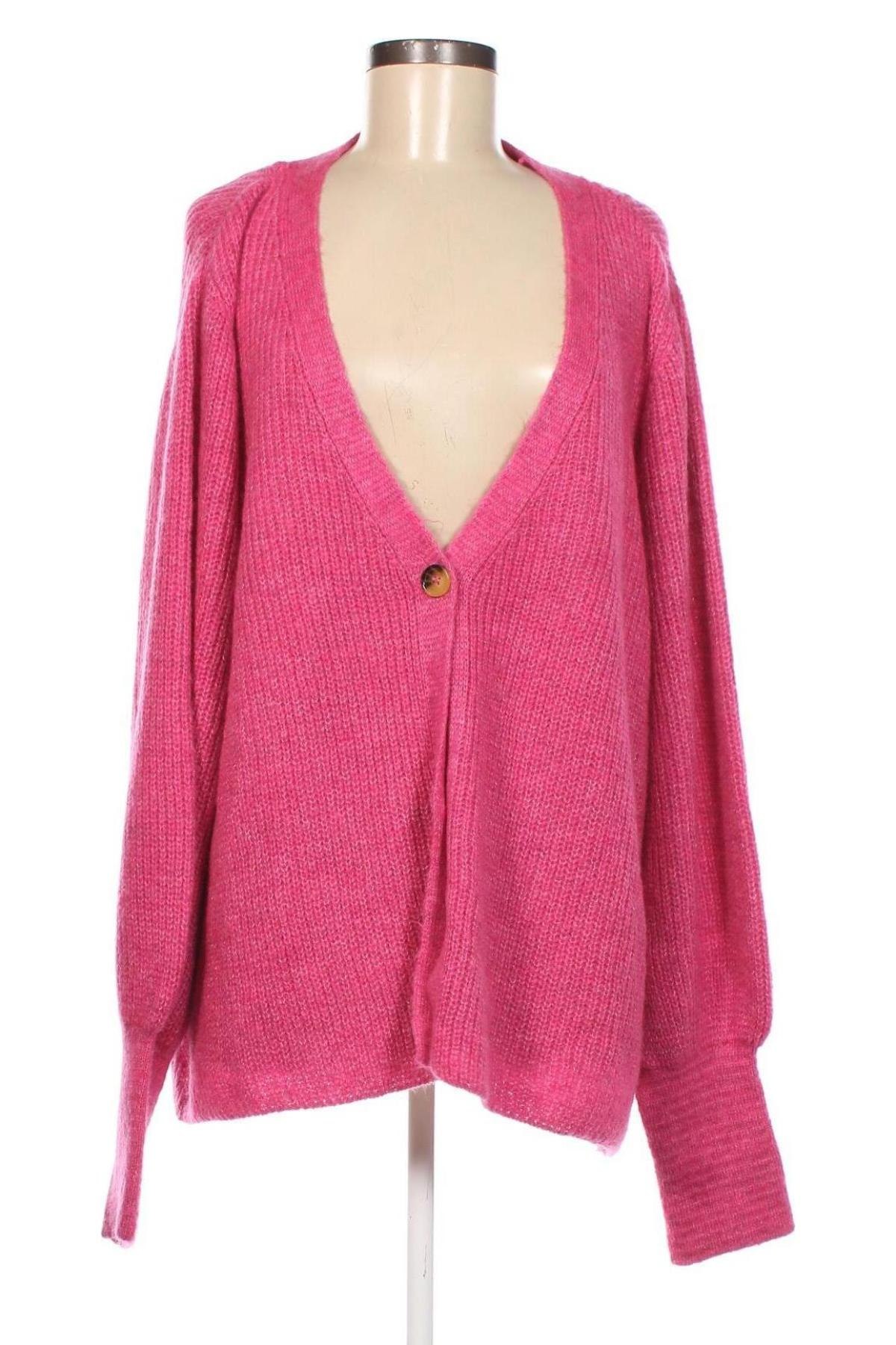 Damen Strickjacke ONLY Carmakoma, Größe XL, Farbe Rosa, Preis € 11,49