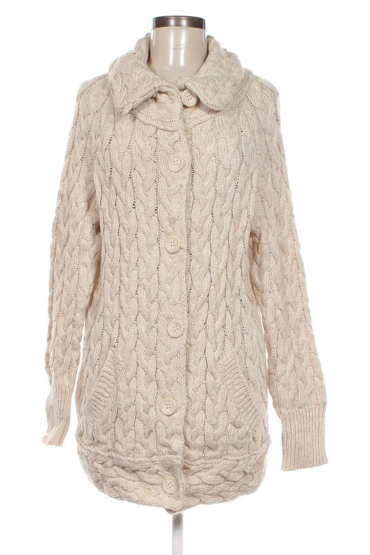 Cardigan de damă Zara, Mărime L, Culoare Bej, Preț 88,99 Lei