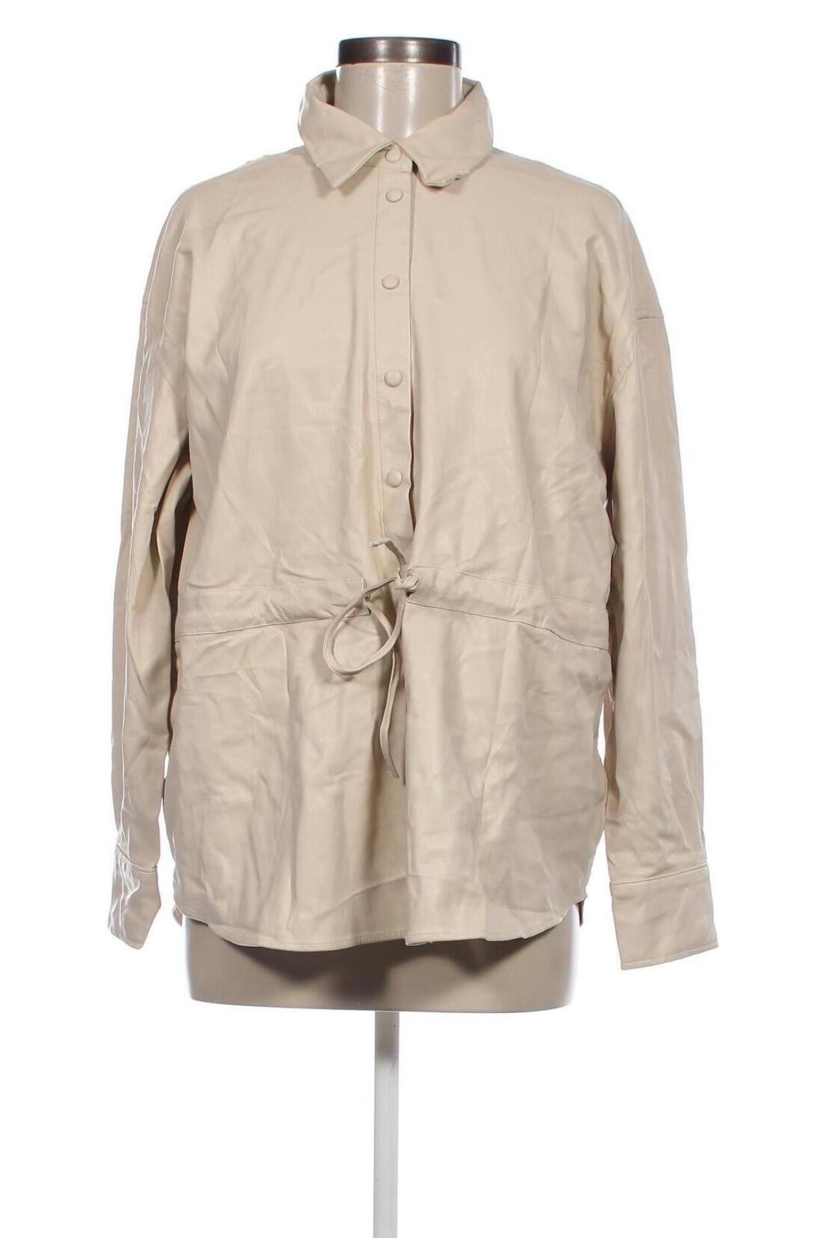 Γυναικείο δερμάτινο πουκάμισο Reserved, Μέγεθος M, Χρώμα  Μπέζ, Τιμή 4,33 €