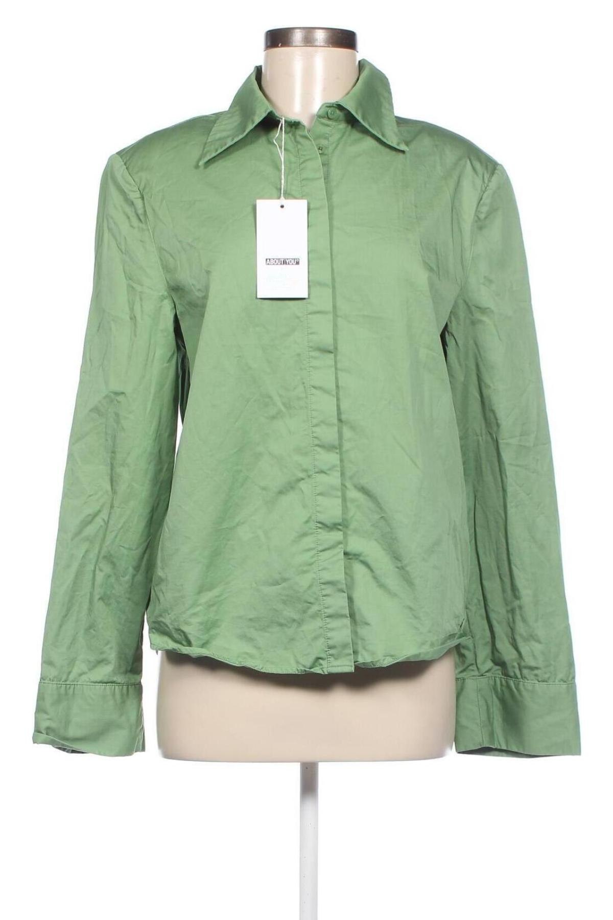 Дамска риза ABOUT YOU x Emili Sindlev, Размер M, Цвят Зелен, Цена 15,40 лв.