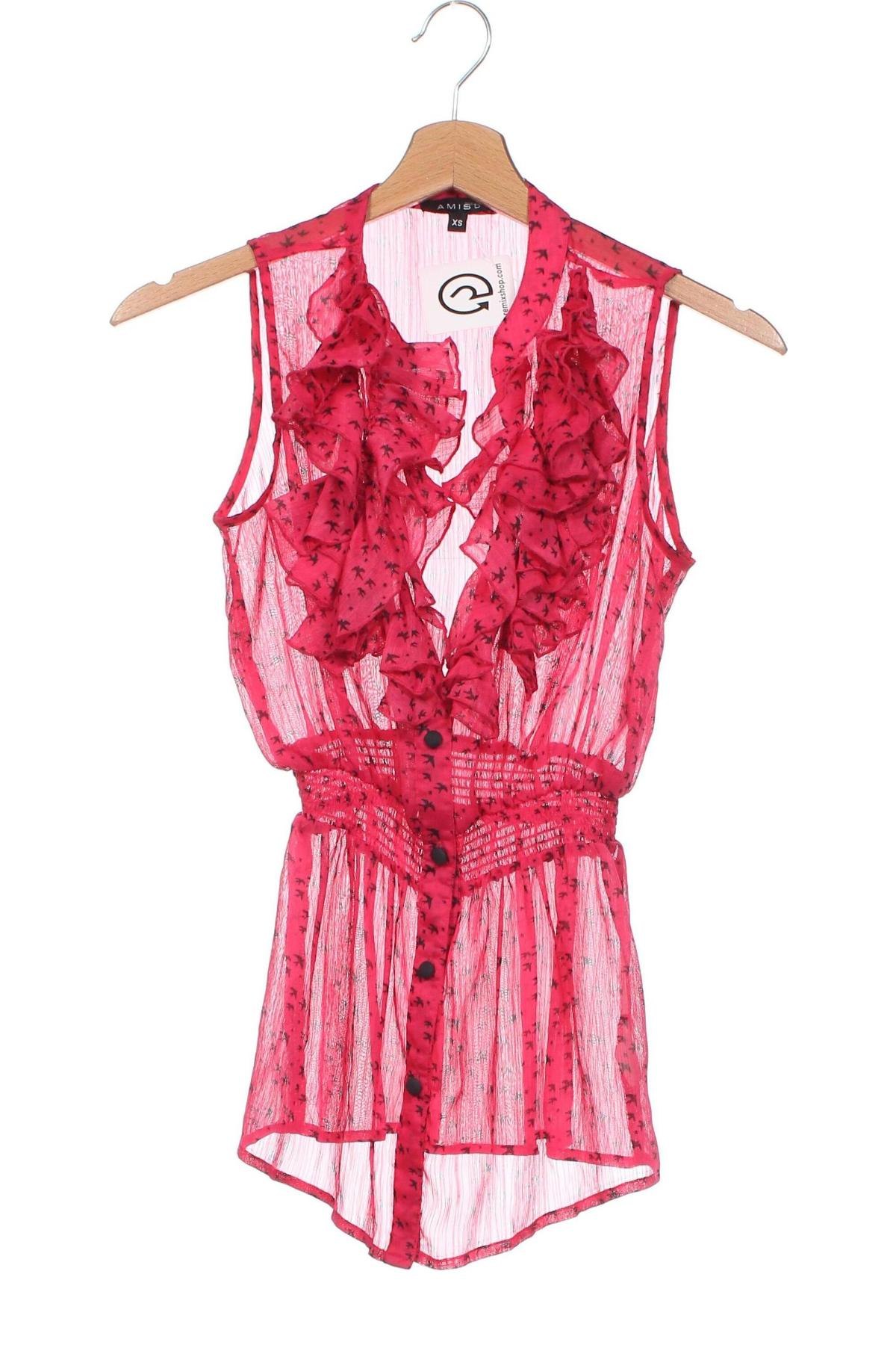 Γυναικείο πουκάμισο Amisu, Μέγεθος XS, Χρώμα Ρόζ , Τιμή 5,76 €