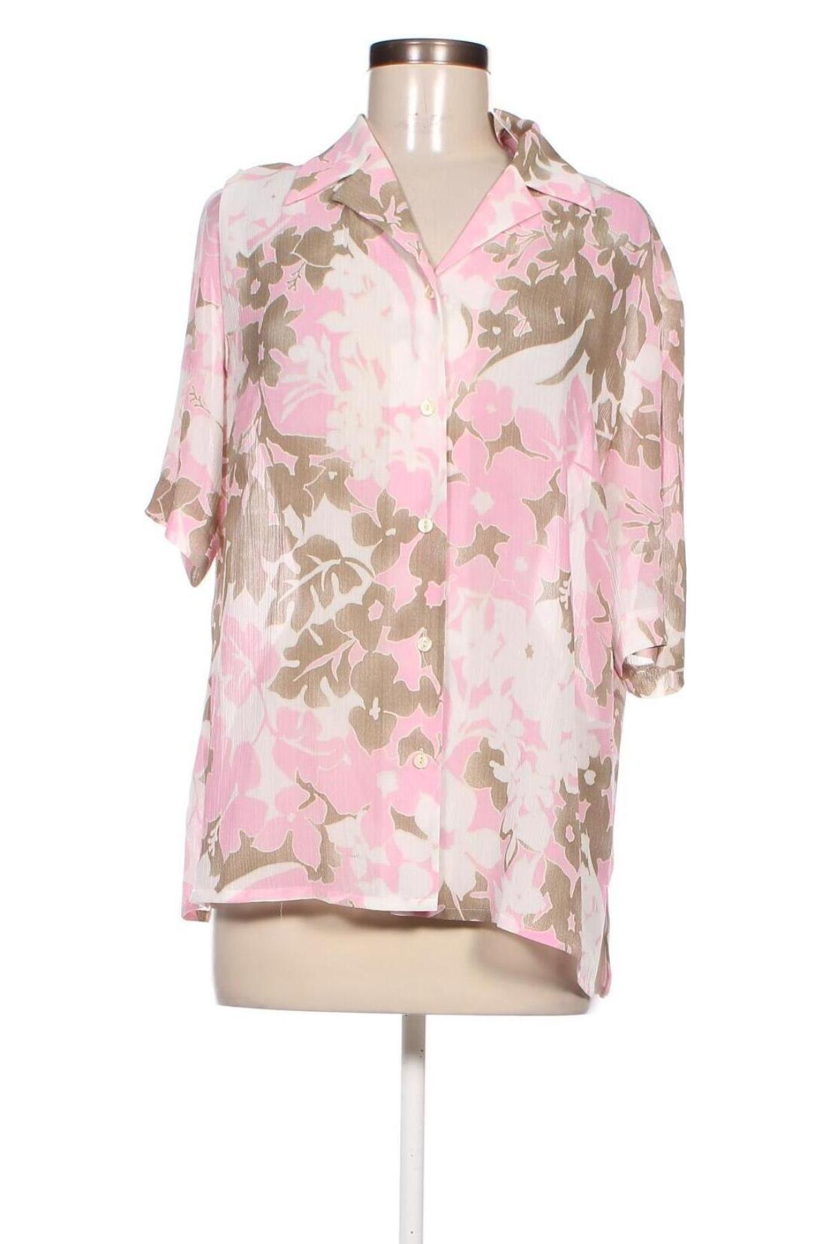 Γυναικείο πουκάμισο Delmod, Μέγεθος L, Χρώμα Πολύχρωμο, Τιμή 7,41 €