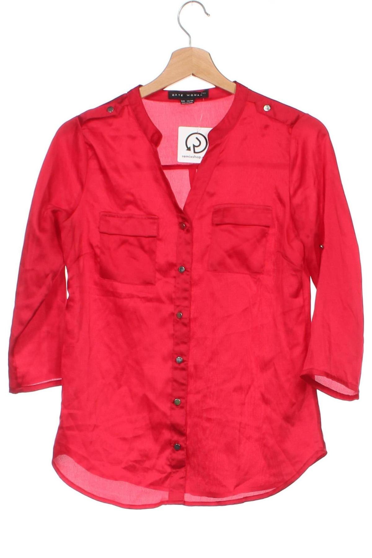 Γυναικείο πουκάμισο Gate Woman, Μέγεθος XS, Χρώμα Κόκκινο, Τιμή 6,24 €