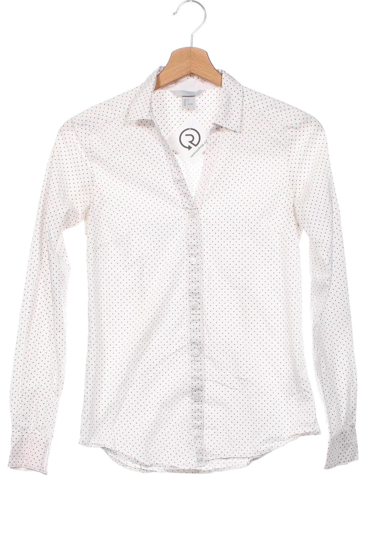 Γυναικείο πουκάμισο H&M, Μέγεθος XS, Χρώμα Λευκό, Τιμή 12,41 €