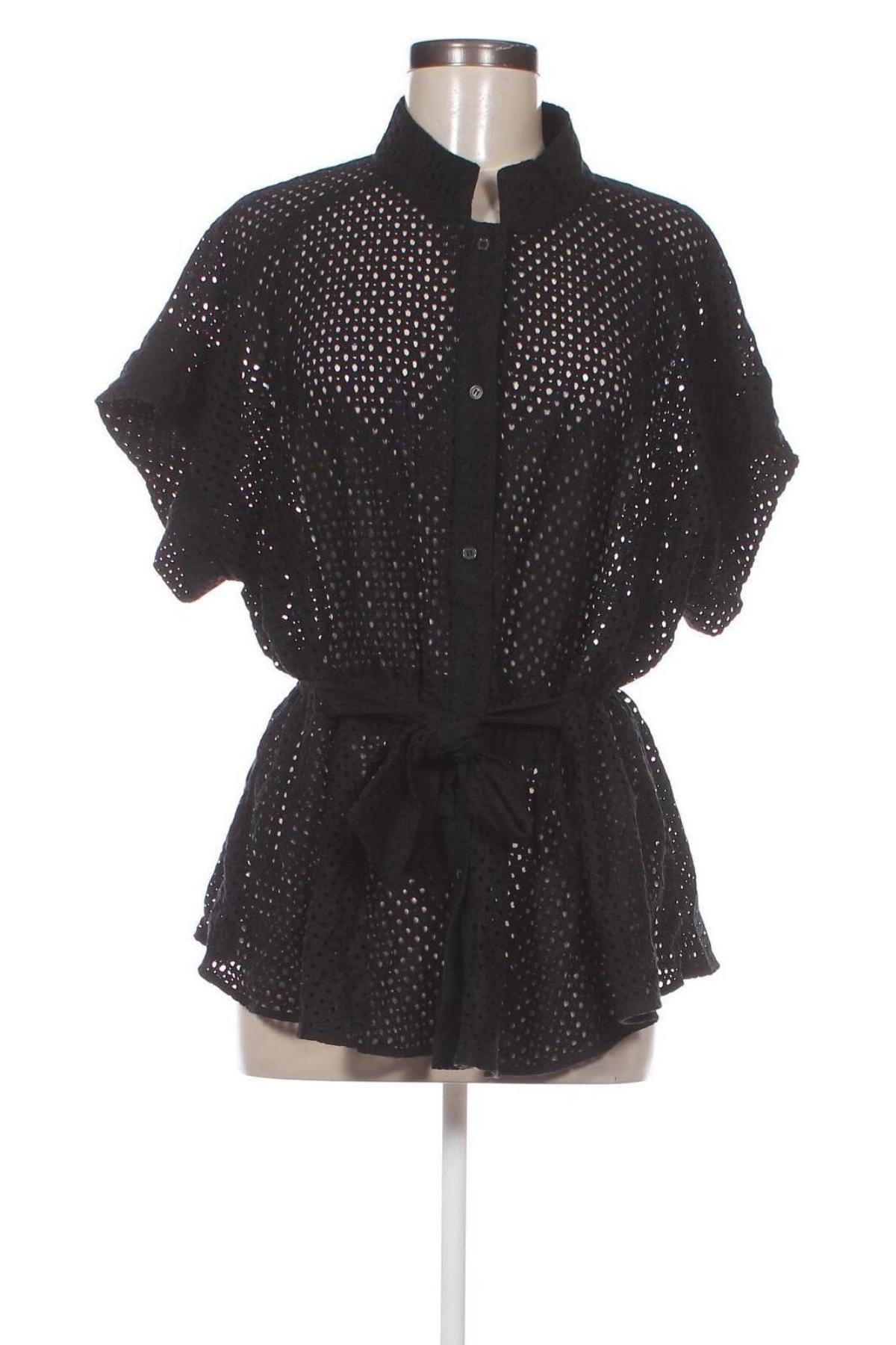 Γυναικείο πουκάμισο Ichi, Μέγεθος L, Χρώμα Μαύρο, Τιμή 5,96 €