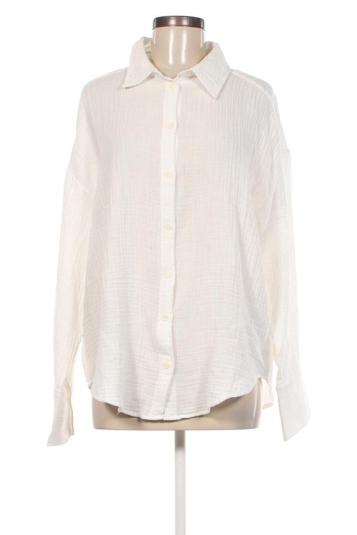 Γυναικείο πουκάμισο Monki, Μέγεθος L, Χρώμα Λευκό, Τιμή 9,53 €