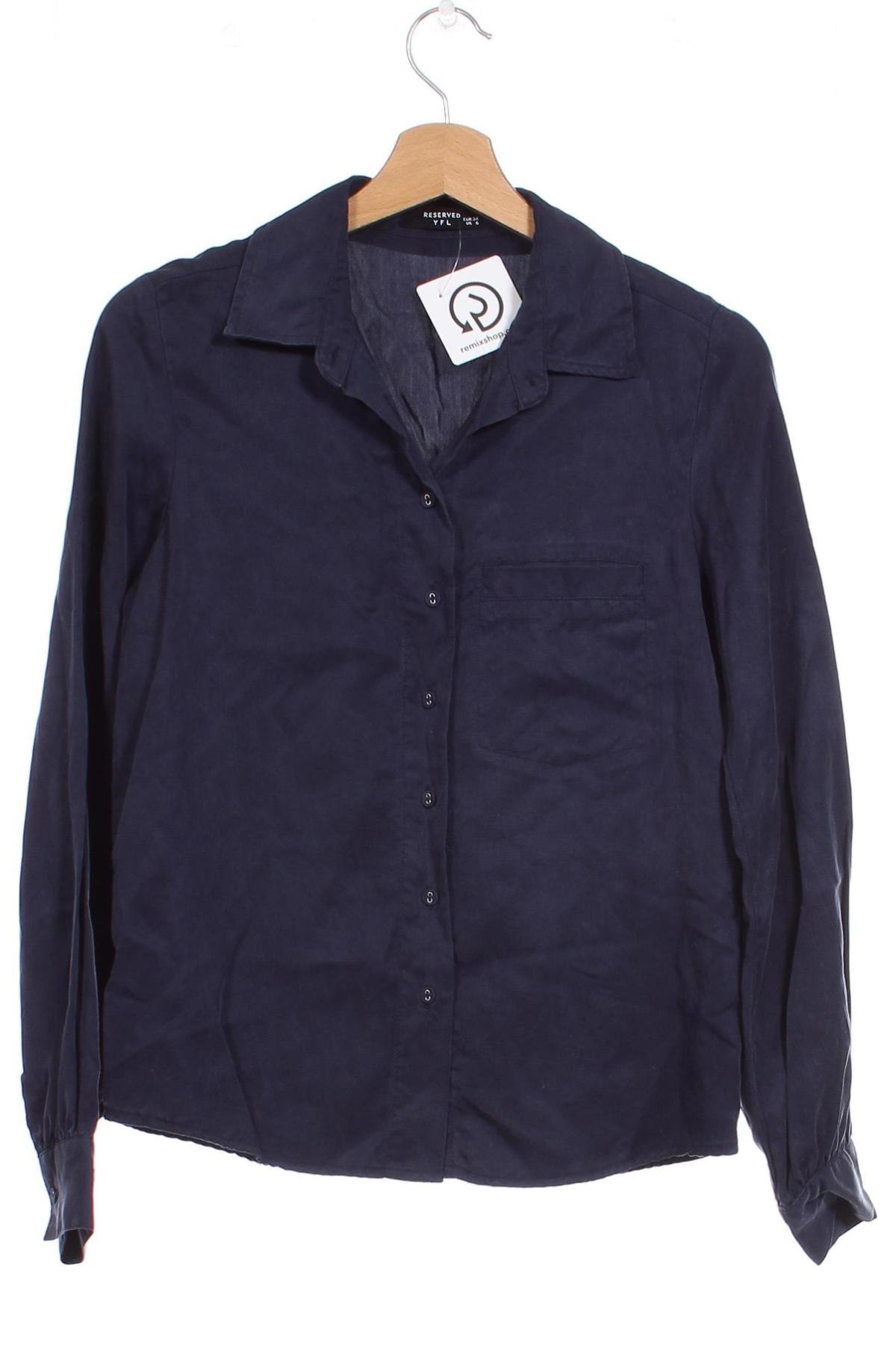 Γυναικείο πουκάμισο Reserved, Μέγεθος XS, Χρώμα Μπλέ, Τιμή 6,03 €