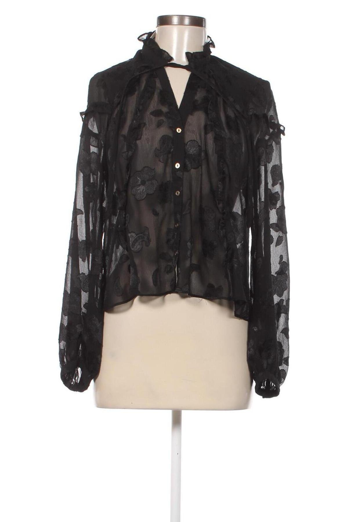 Γυναικείο πουκάμισο River Island, Μέγεθος M, Χρώμα Μαύρο, Τιμή 10,96 €