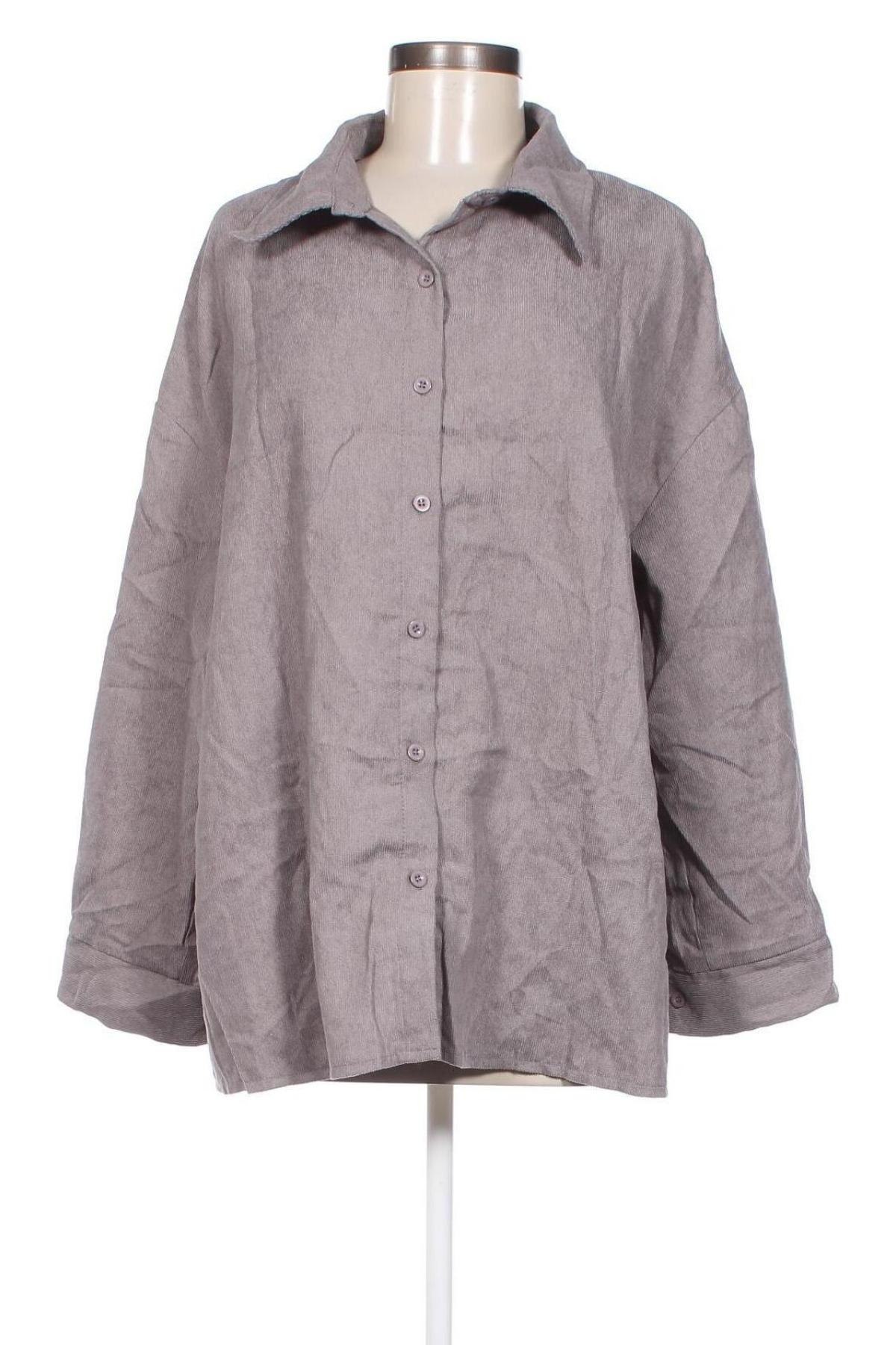 Γυναικείο πουκάμισο SHEIN, Μέγεθος XL, Χρώμα Γκρί, Τιμή 4,95 €