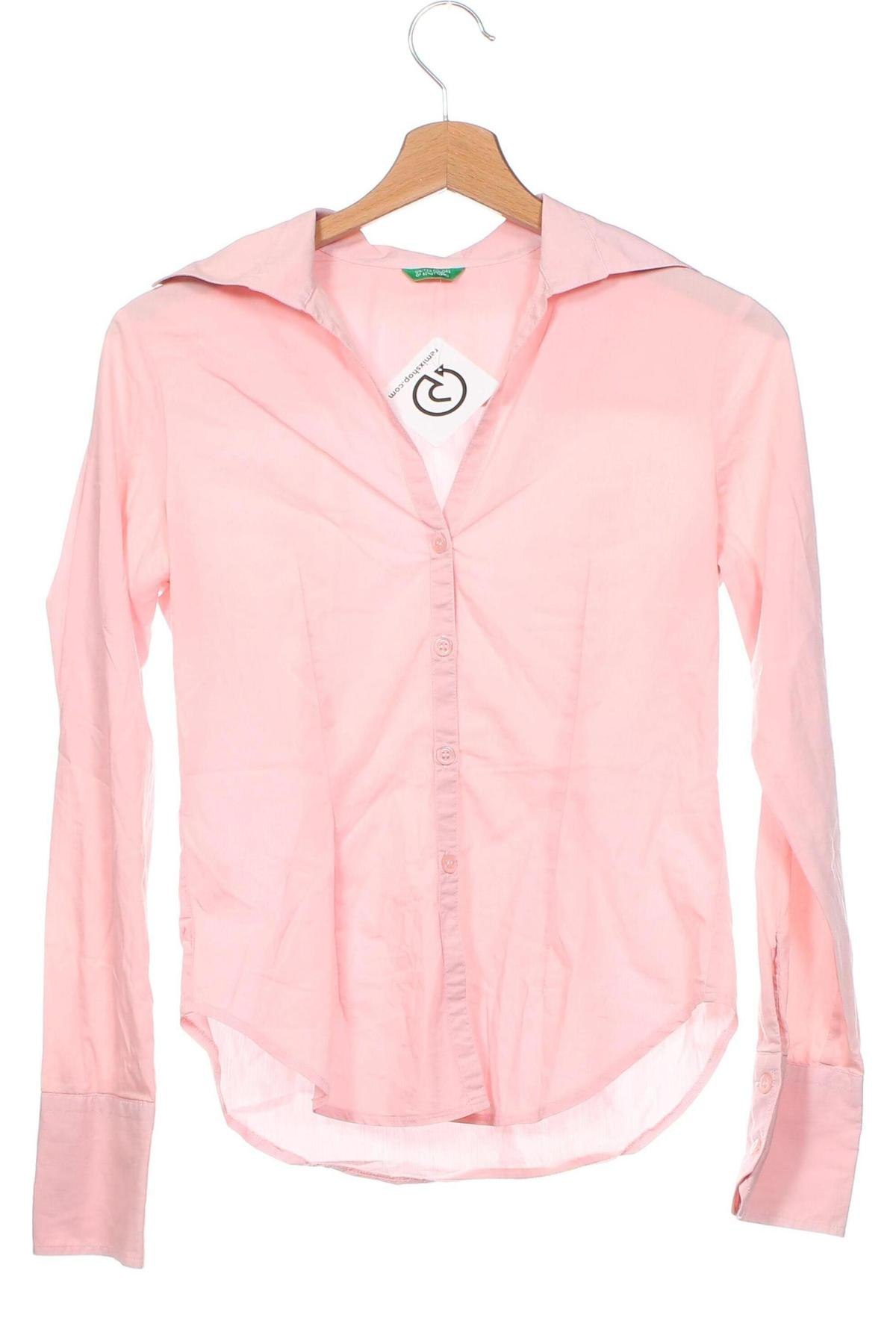 Γυναικείο πουκάμισο United Colors Of Benetton, Μέγεθος XS, Χρώμα Ρόζ , Τιμή 10,54 €
