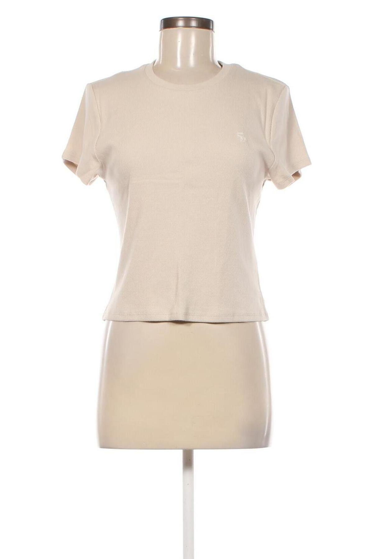 Дамска тениска Abercrombie & Fitch, Размер L, Цвят Бежов, Цена 52,70 лв.