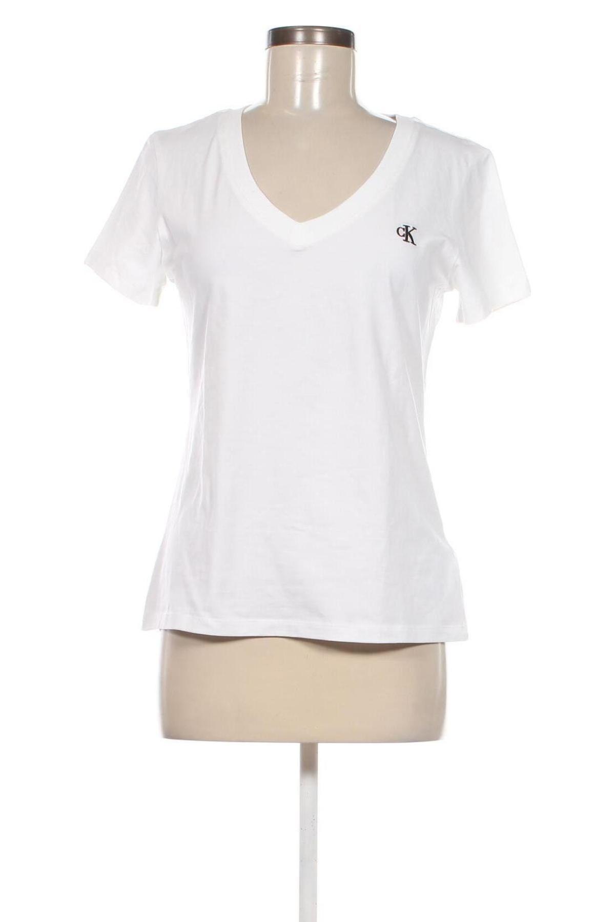 Damen T-Shirt Calvin Klein, Größe M, Farbe Weiß, Preis € 39,69