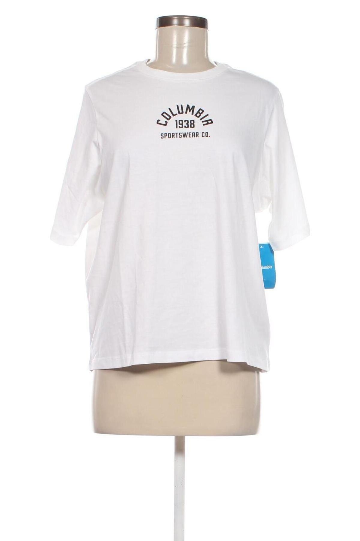 Γυναικείο t-shirt Columbia, Μέγεθος M, Χρώμα Λευκό, Τιμή 27,17 €