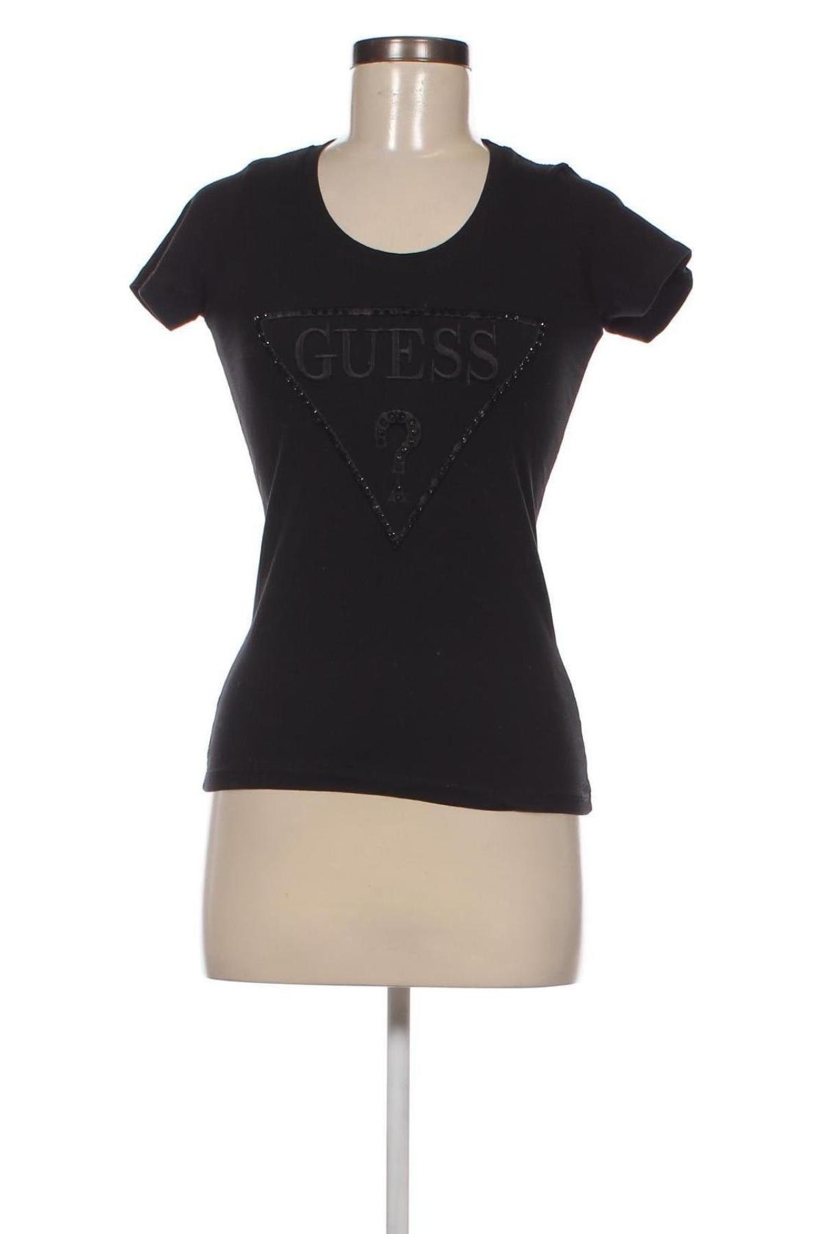 Damski T-shirt Guess, Rozmiar S, Kolor Czarny, Cena 73,56 zł