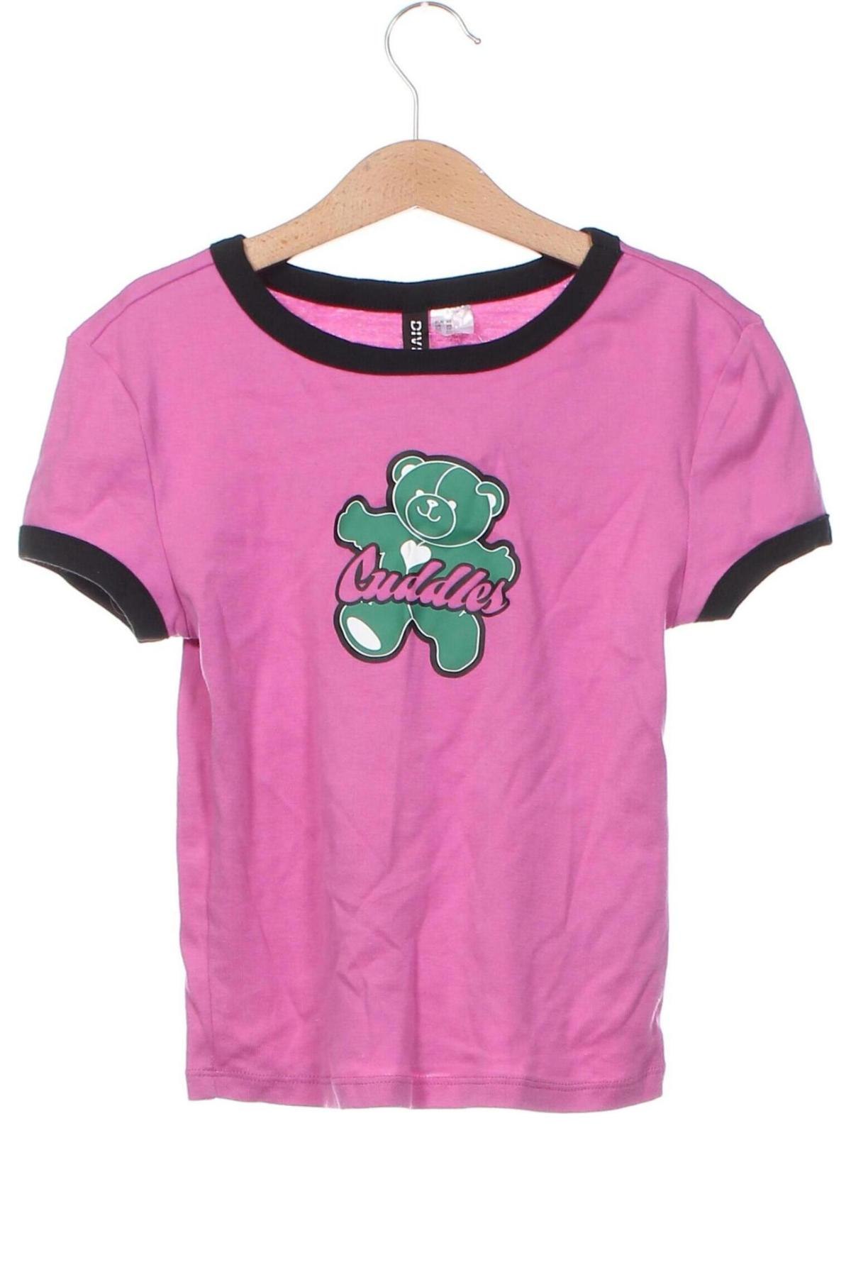 Γυναικείο t-shirt H&M Divided, Μέγεθος XS, Χρώμα Βιολετί, Τιμή 6,12 €