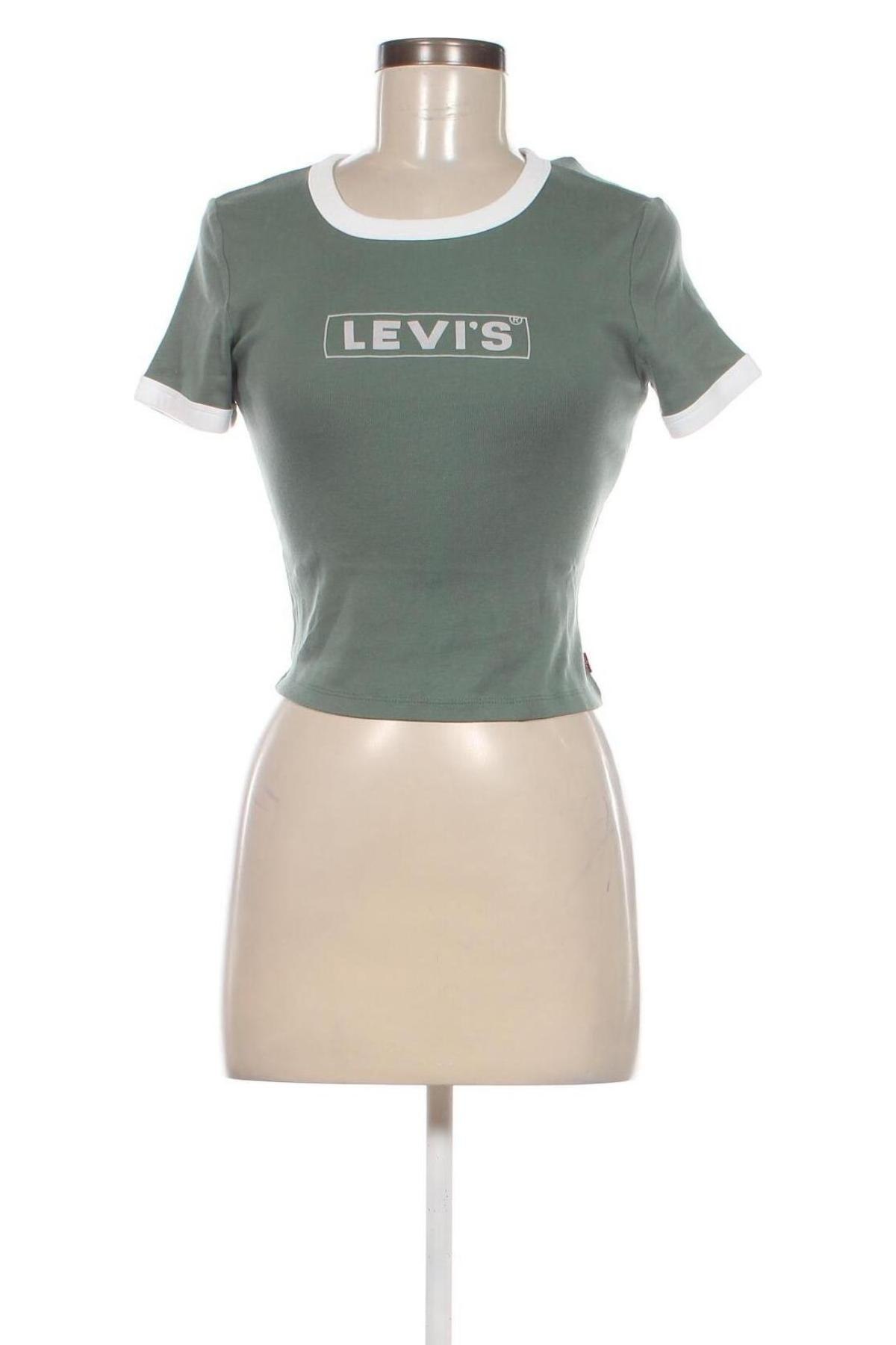 Дамска тениска Levi's, Размер S, Цвят Зелен, Цена 31,00 лв.