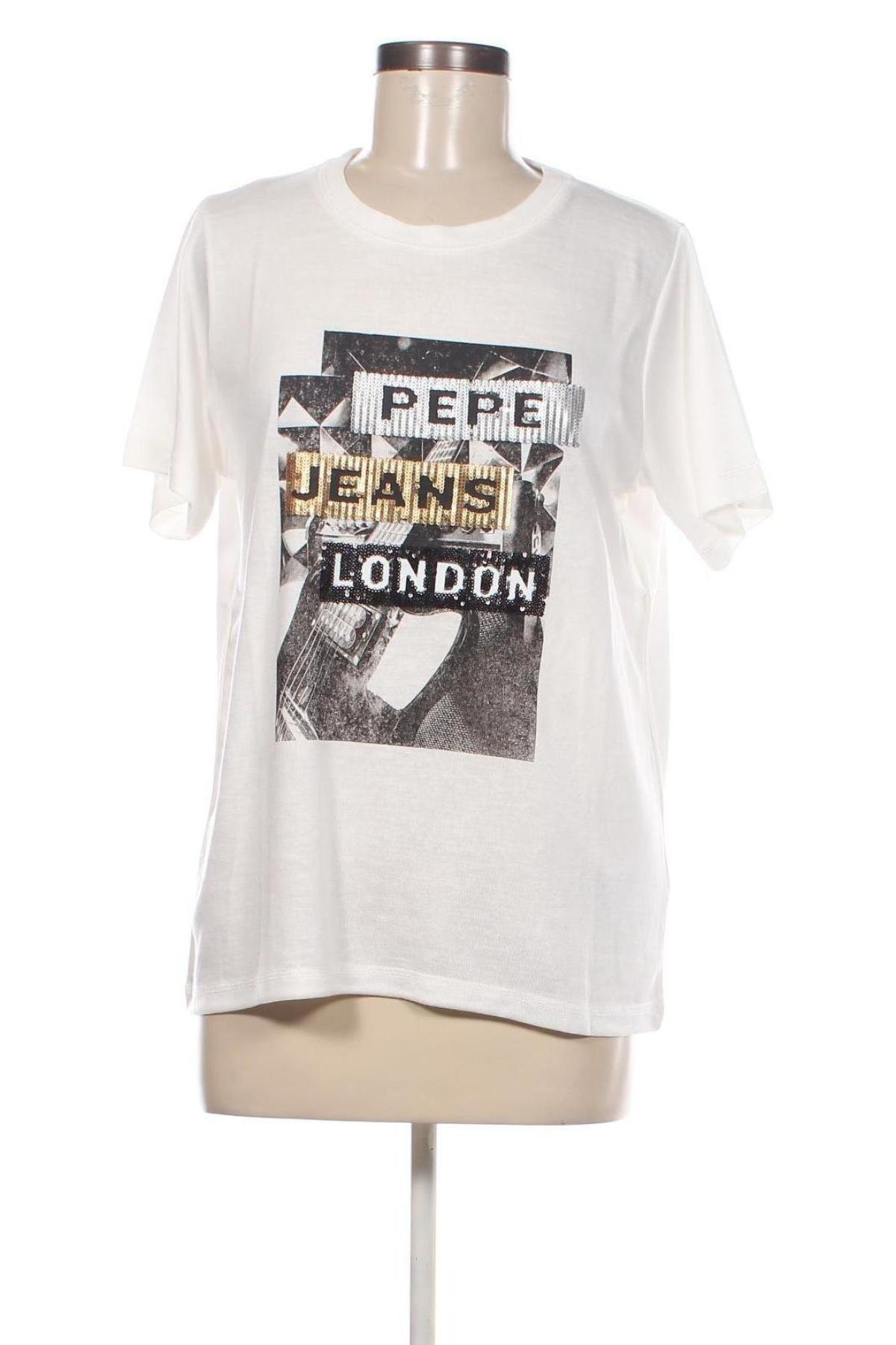 Damski T-shirt Pepe Jeans, Rozmiar L, Kolor Biały, Cena 140,47 zł