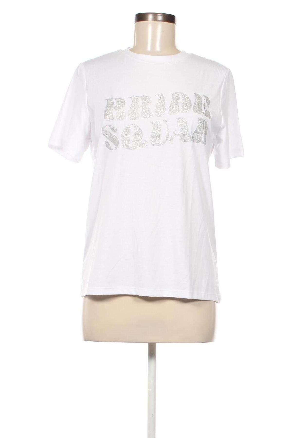 Γυναικείο t-shirt Pieces, Μέγεθος S, Χρώμα Λευκό, Τιμή 15,98 €