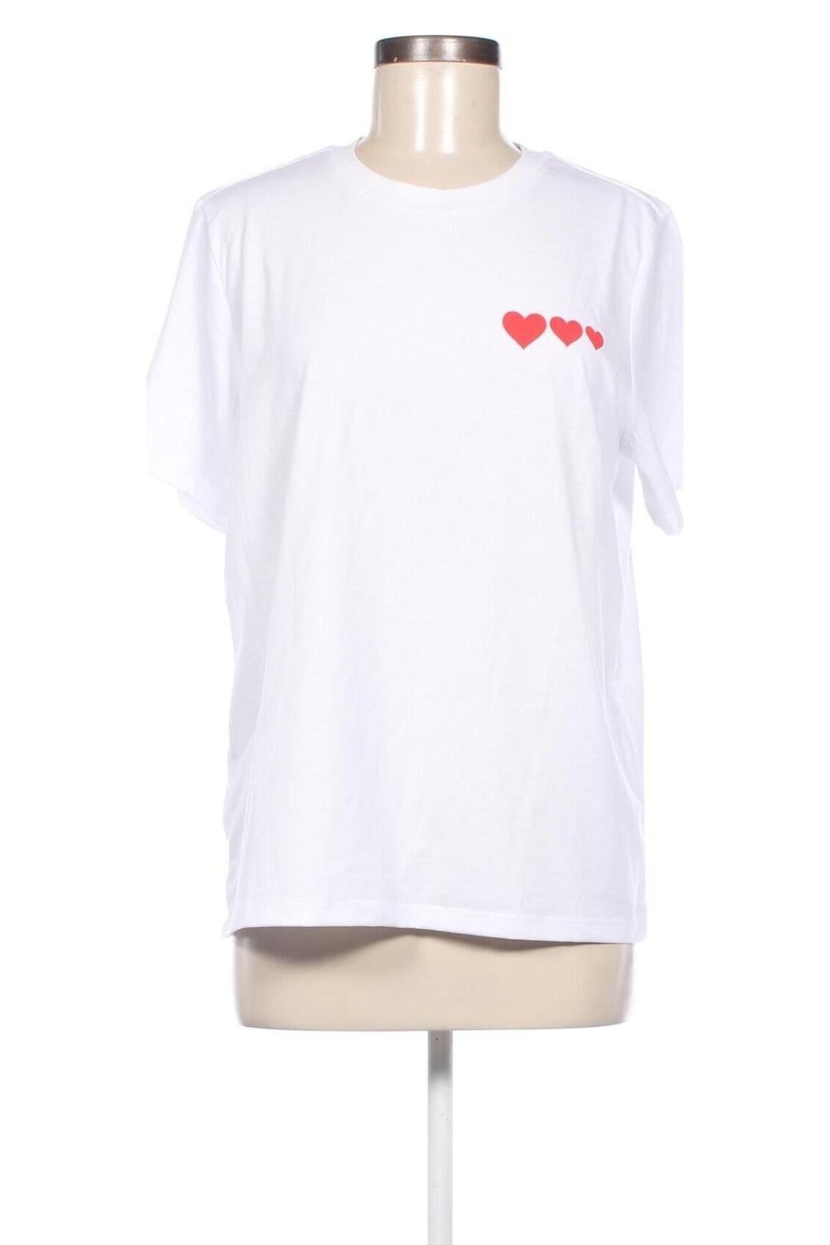 Дамска тениска Pieces, Размер L, Цвят Бял, Цена 31,00 лв.