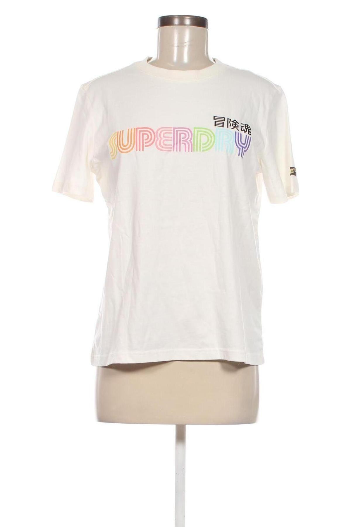 Дамска тениска Superdry, Размер M, Цвят Екрю, Цена 40,00 лв.