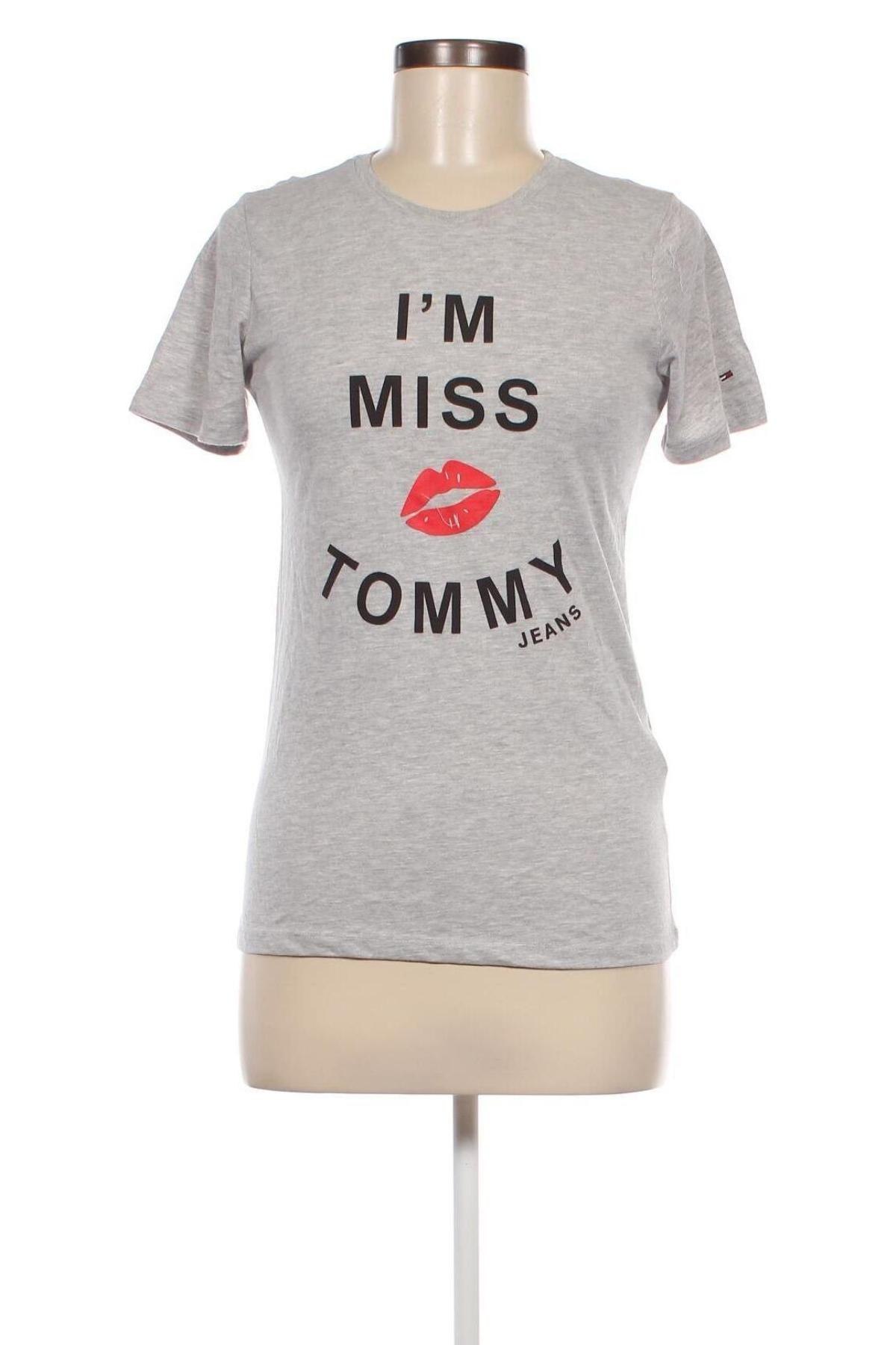 Damen T-Shirt Tommy Jeans, Größe XS, Farbe Grau, Preis 25,82 €