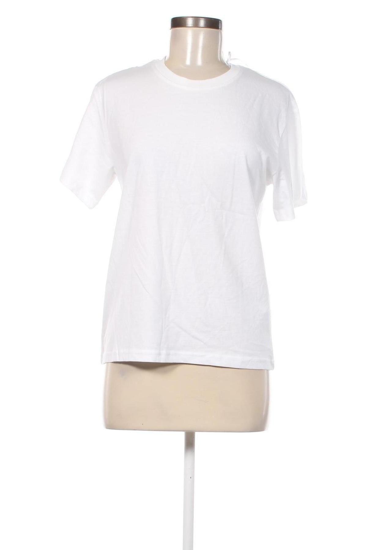 Γυναικείο t-shirt Weekday, Μέγεθος M, Χρώμα Λευκό, Τιμή 7,42 €