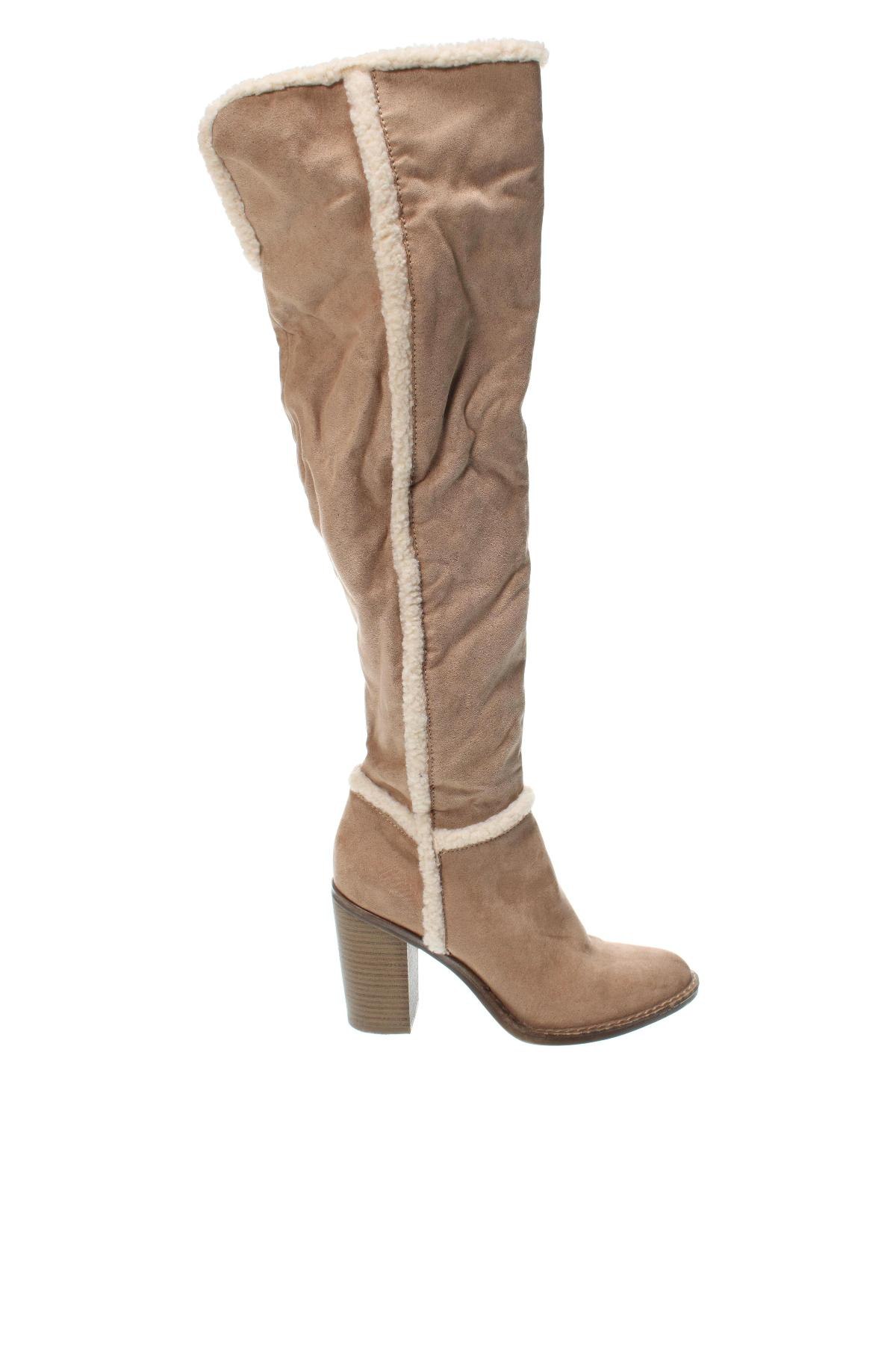 Γυναικείες μπότες Graceland, Μέγεθος 37, Χρώμα  Μπέζ, Τιμή 19,73 €