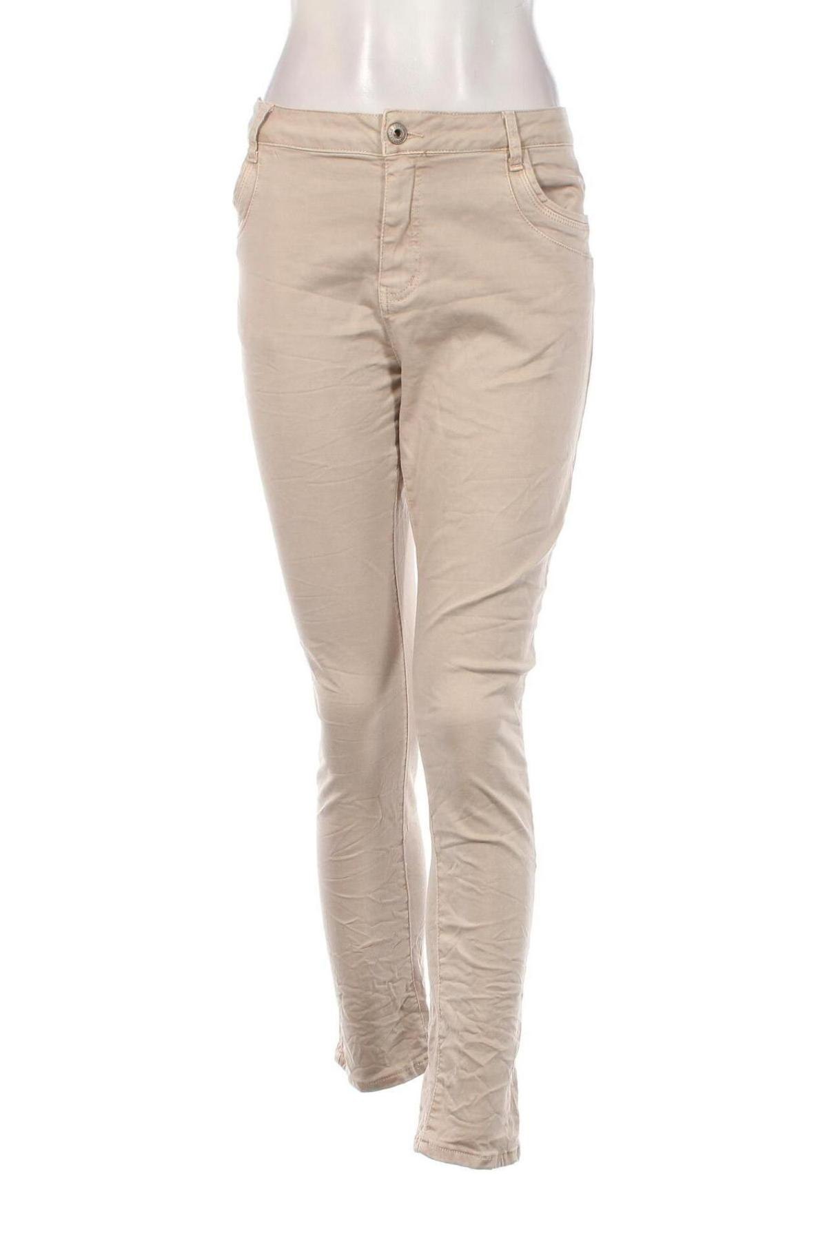 Γυναικείο Τζίν KAROSTAR, Μέγεθος XL, Χρώμα  Μπέζ, Τιμή 7,18 €