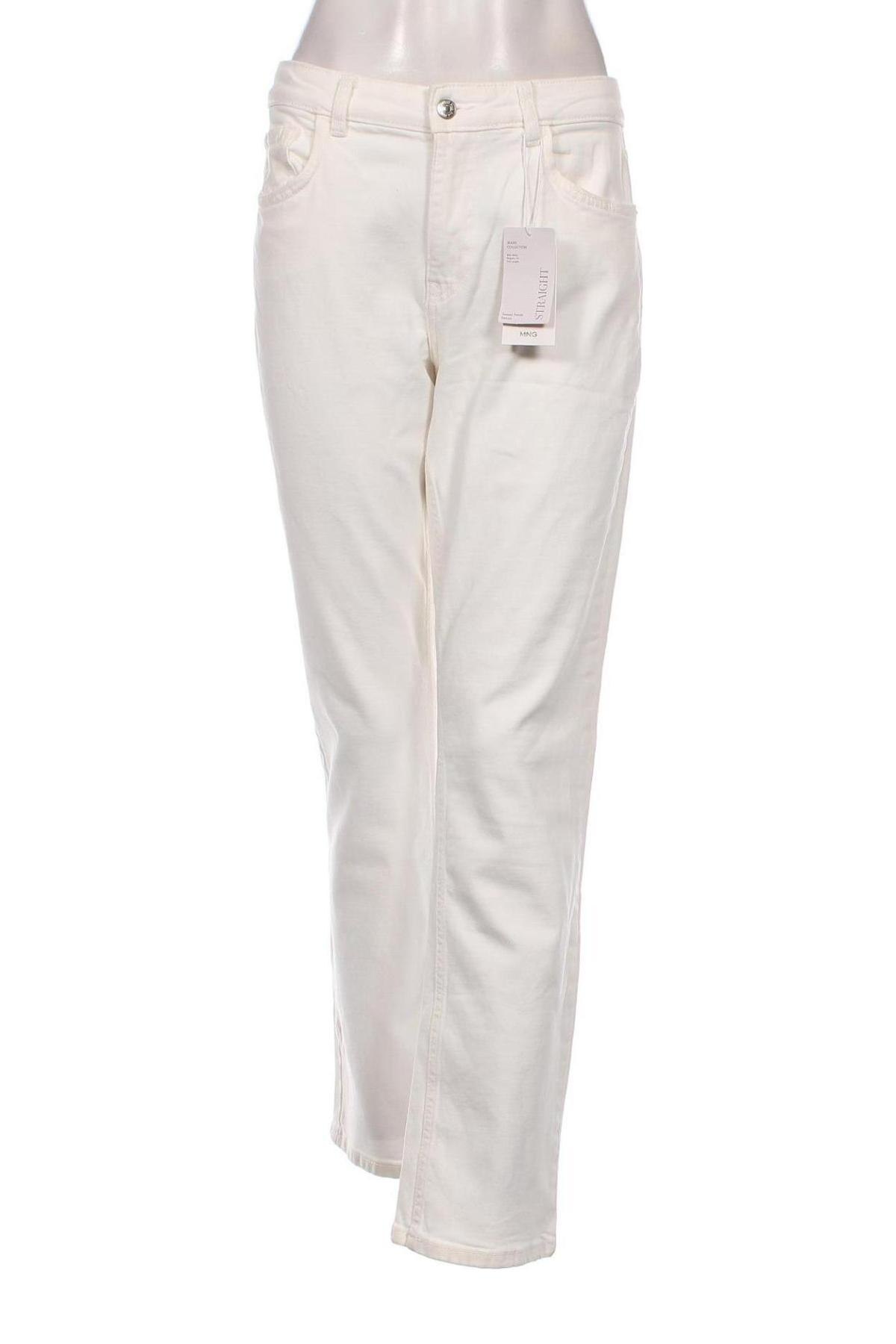 Γυναικείο Τζίν Mango, Μέγεθος L, Χρώμα Λευκό, Τιμή 28,47 €