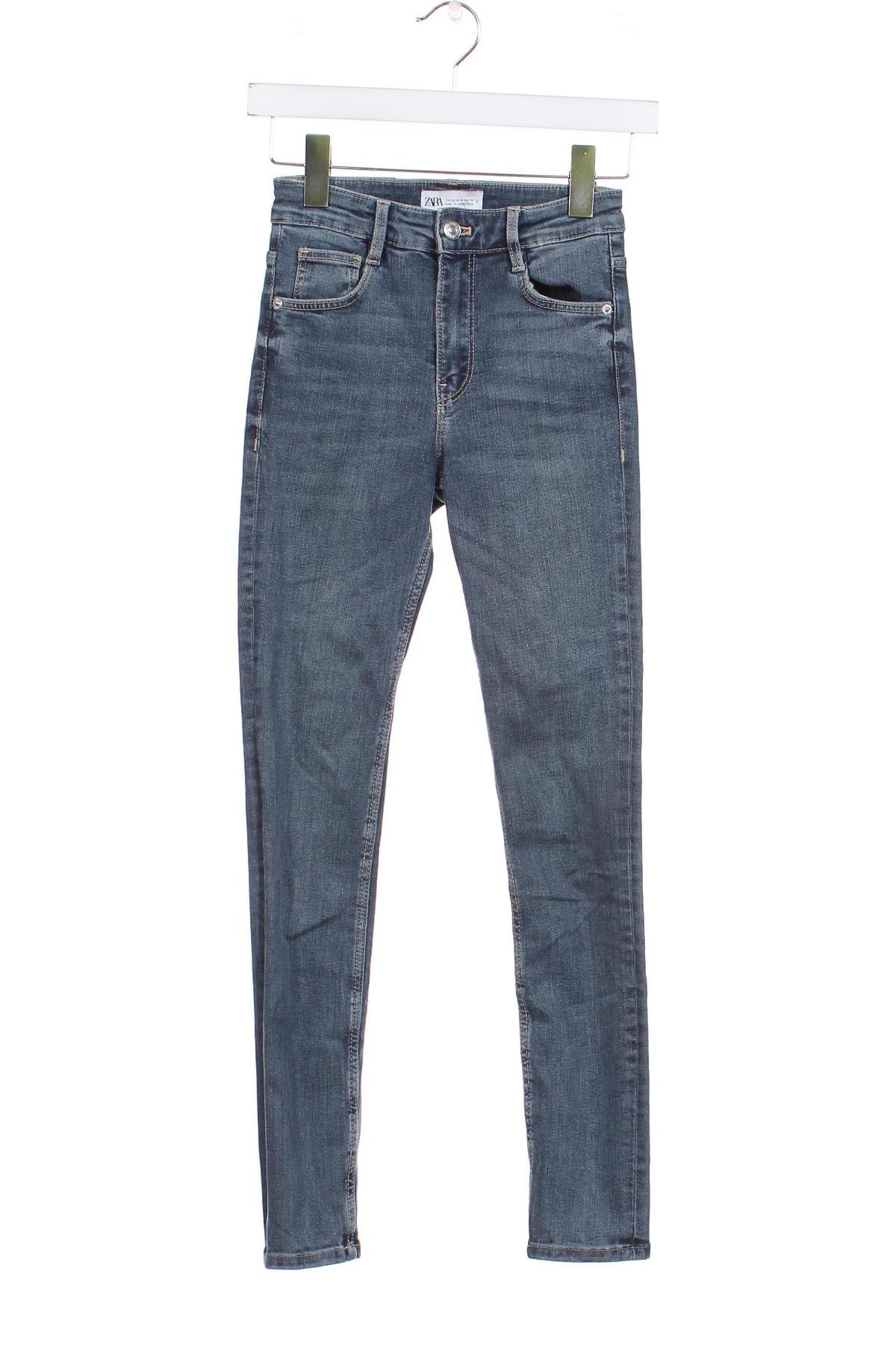 Dámské džíny  Zara, Velikost XXS, Barva Modrá, Cena  151,00 Kč