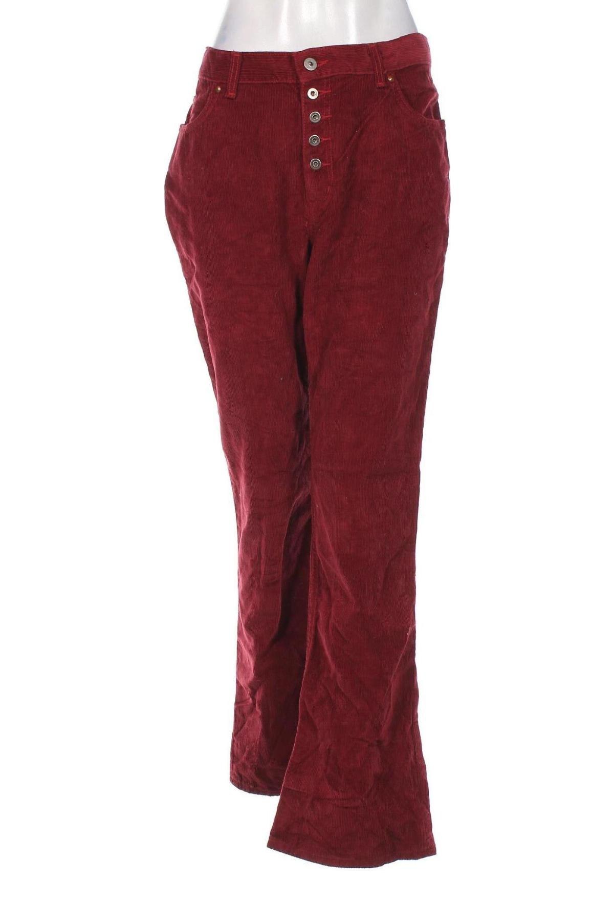 Pantaloni de velvet de femei, Mărime XL, Culoare Roșu, Preț 24,80 Lei