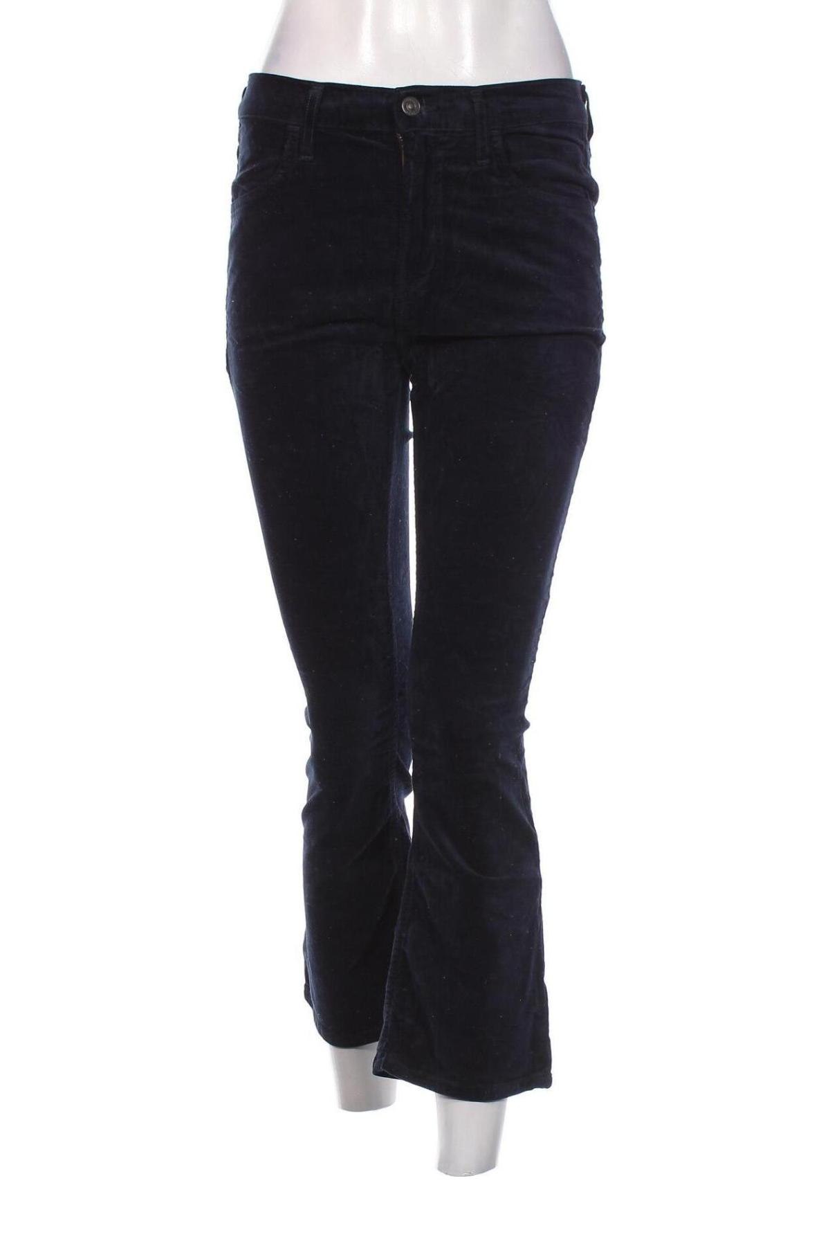 Pantaloni de velvet de femei, Mărime S, Culoare Albastru, Preț 30,52 Lei