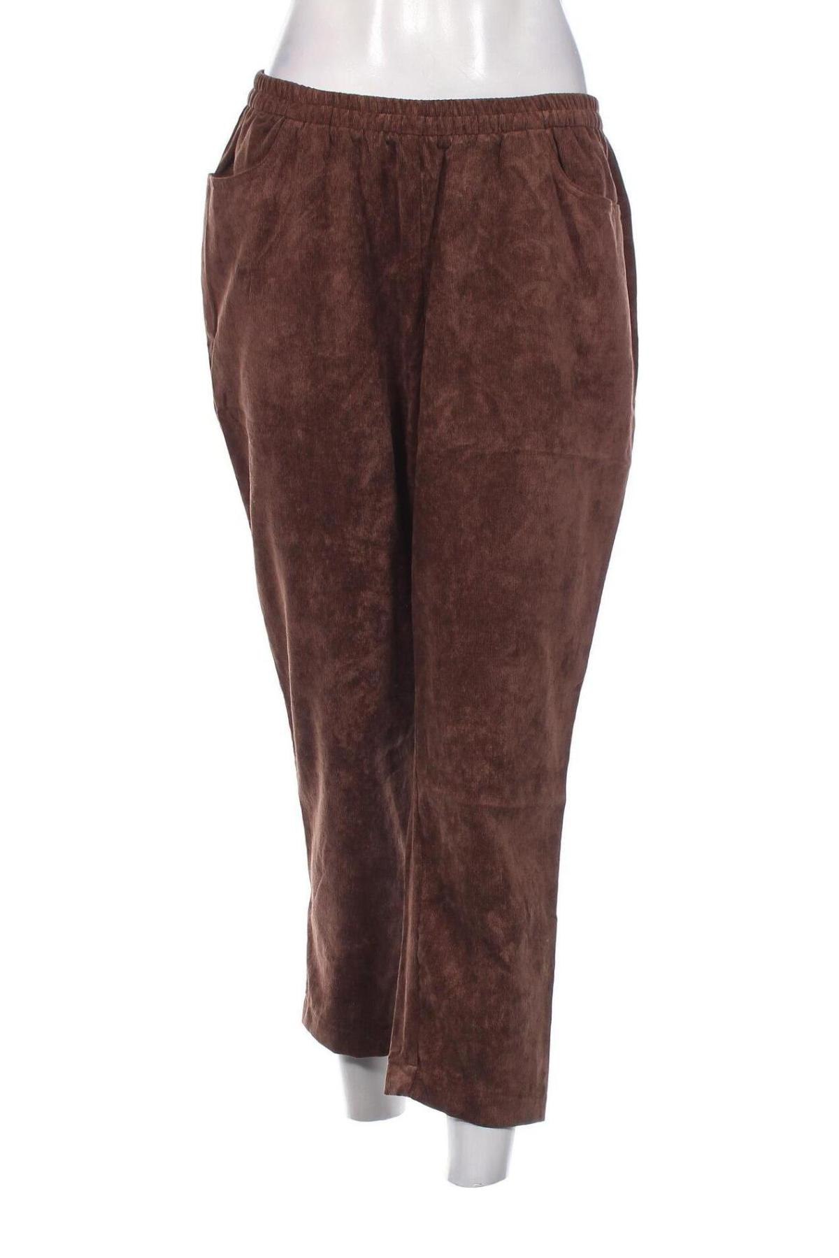 Γυναικείο κοτλέ παντελόνι, Μέγεθος XL, Χρώμα Καφέ, Τιμή 5,92 €