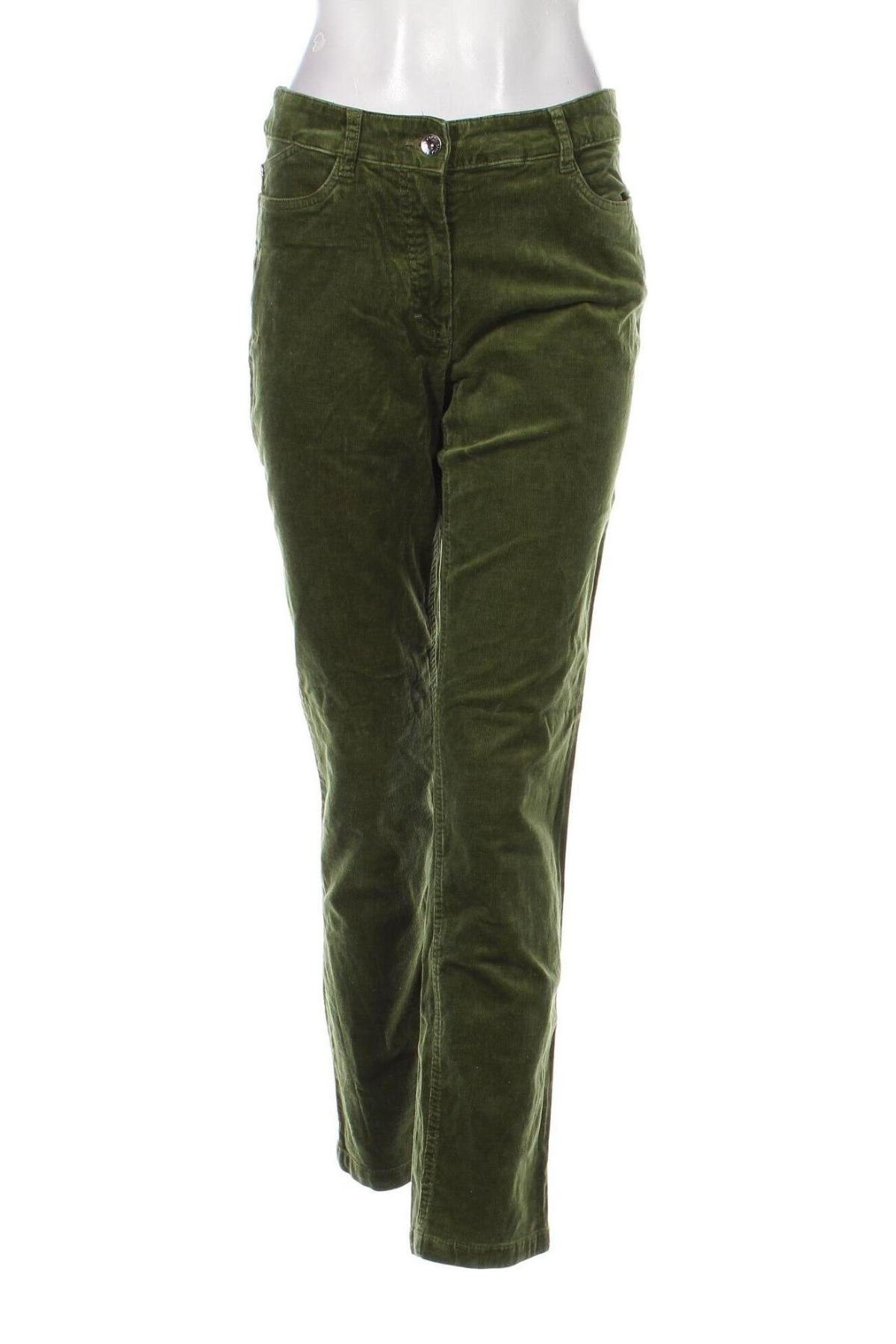 Pantaloni de velvet de femei Canda, Mărime S, Culoare Verde, Preț 22,89 Lei