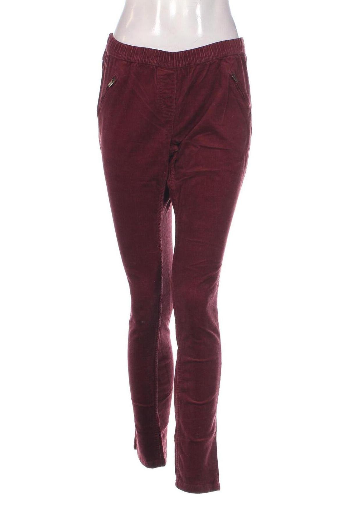 Pantaloni de velvet de femei Esmara, Mărime L, Culoare Roșu, Preț 26,71 Lei