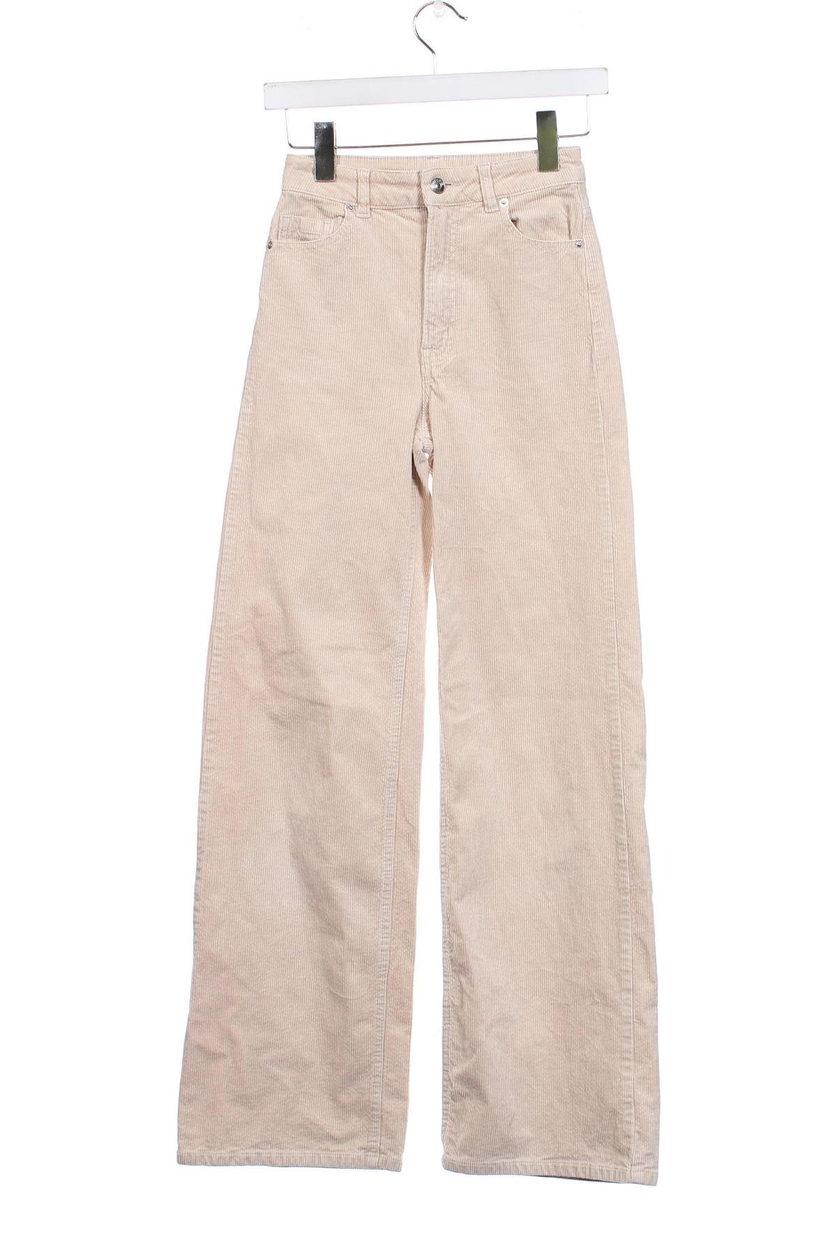 Дамски джинси H&M Divided, Размер XXS, Цвят Екрю, Цена 29,00 лв.