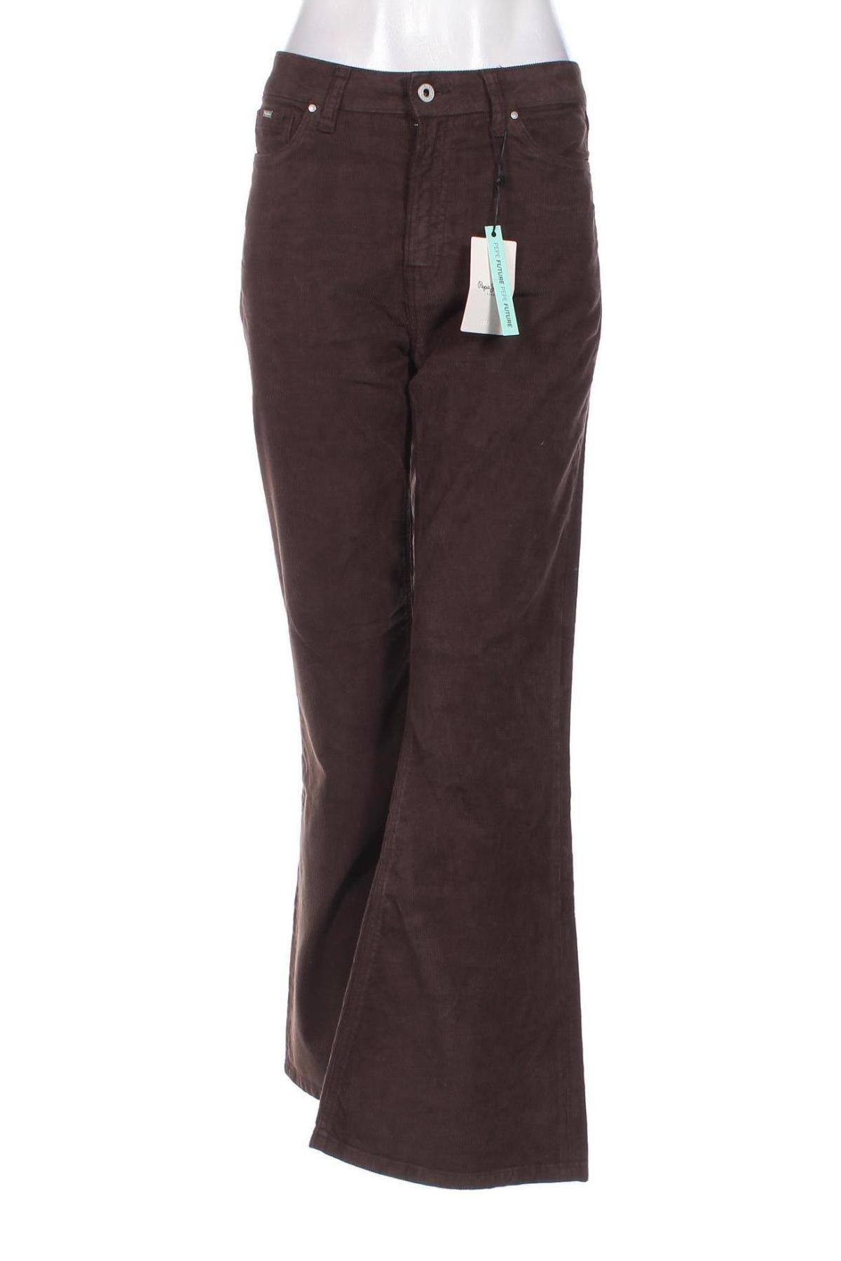 Pantaloni de velvet de femei Pepe Jeans, Mărime M, Culoare Maro, Preț 82,99 Lei