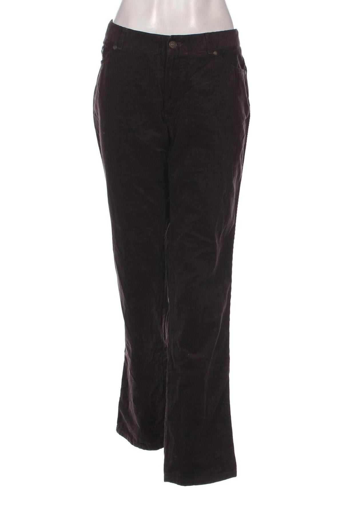 Pantaloni de velvet de femei Rosner, Mărime XL, Culoare Maro, Preț 21,99 Lei