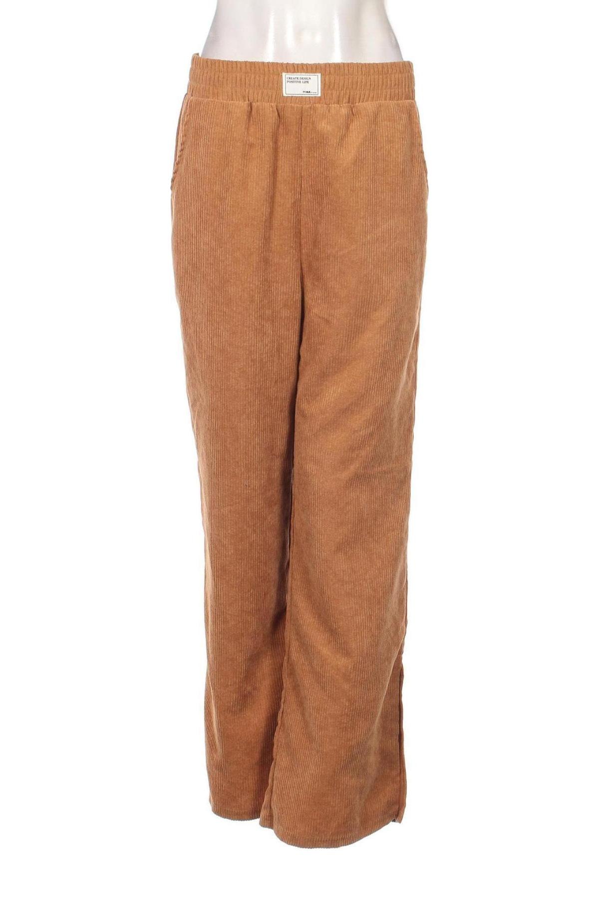 Γυναικείο κοτλέ παντελόνι SHEIN, Μέγεθος S, Χρώμα Καφέ, Τιμή 7,56 €