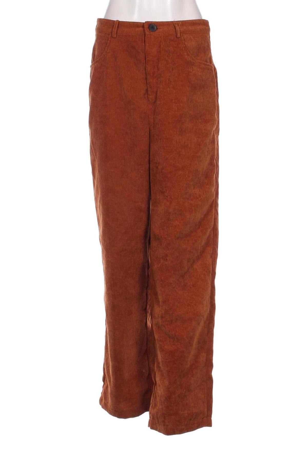 Pantaloni de velvet de femei SHEIN, Mărime M, Culoare Maro, Preț 14,99 Lei