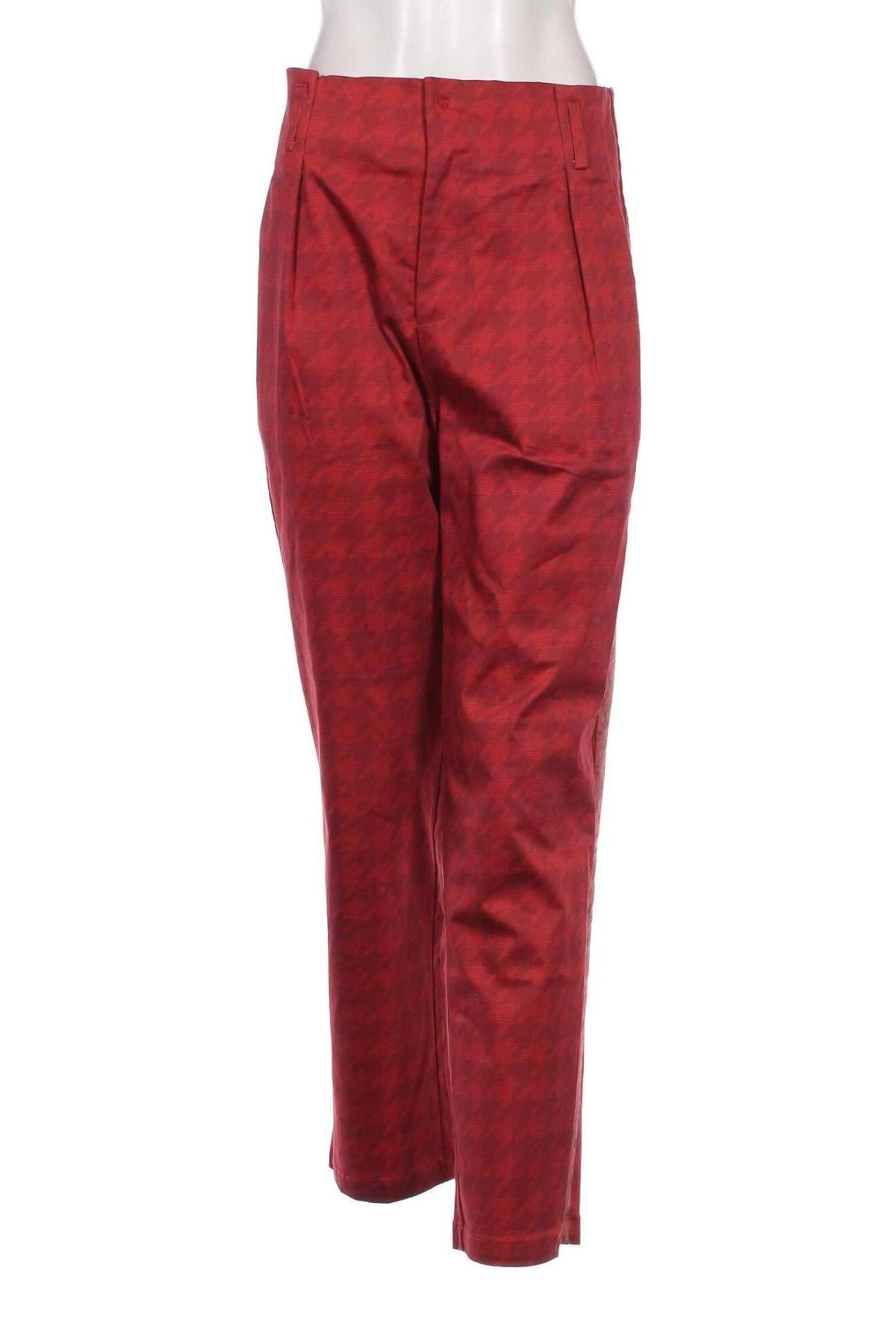 Дамски панталон Funky Staff, Размер M, Цвят Червен, Цена 26,75 лв.