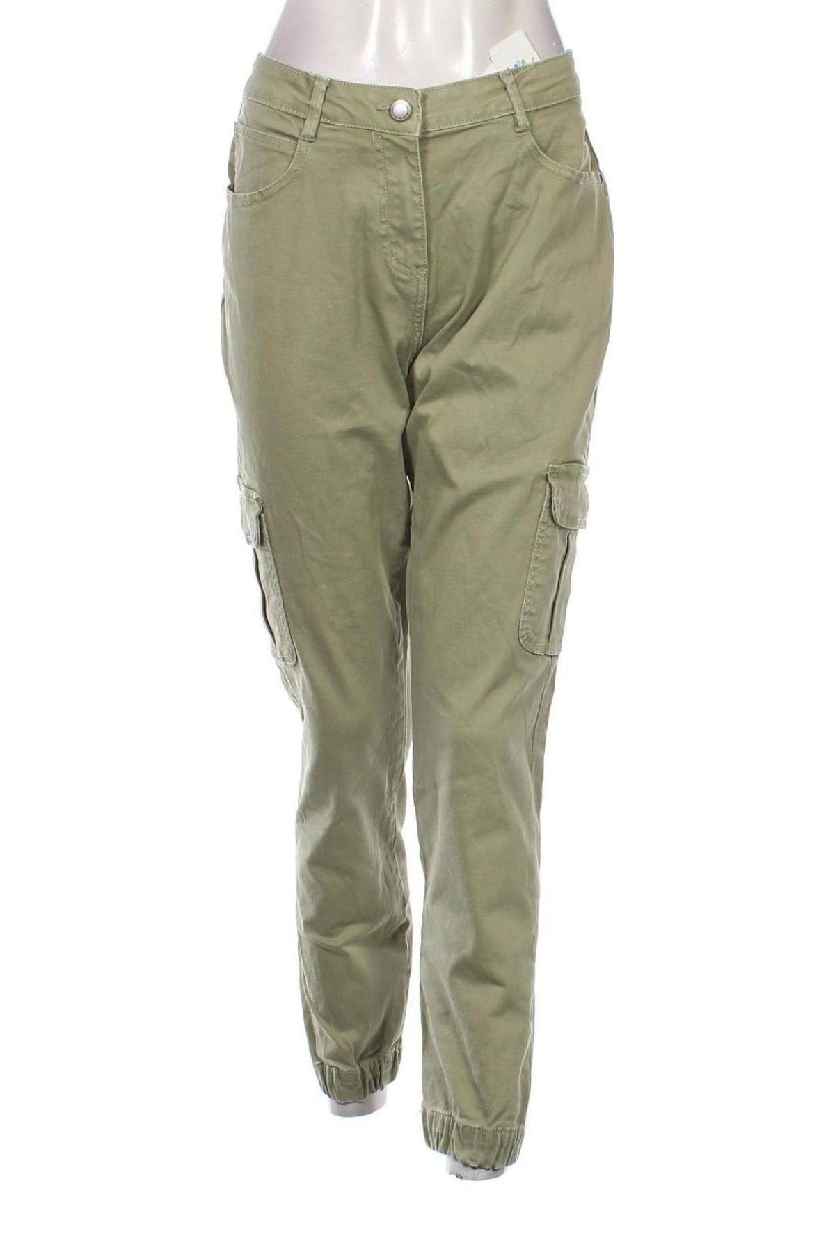 Дамски панталон Gina, Размер L, Цвят Зелен, Цена 9,20 лв.