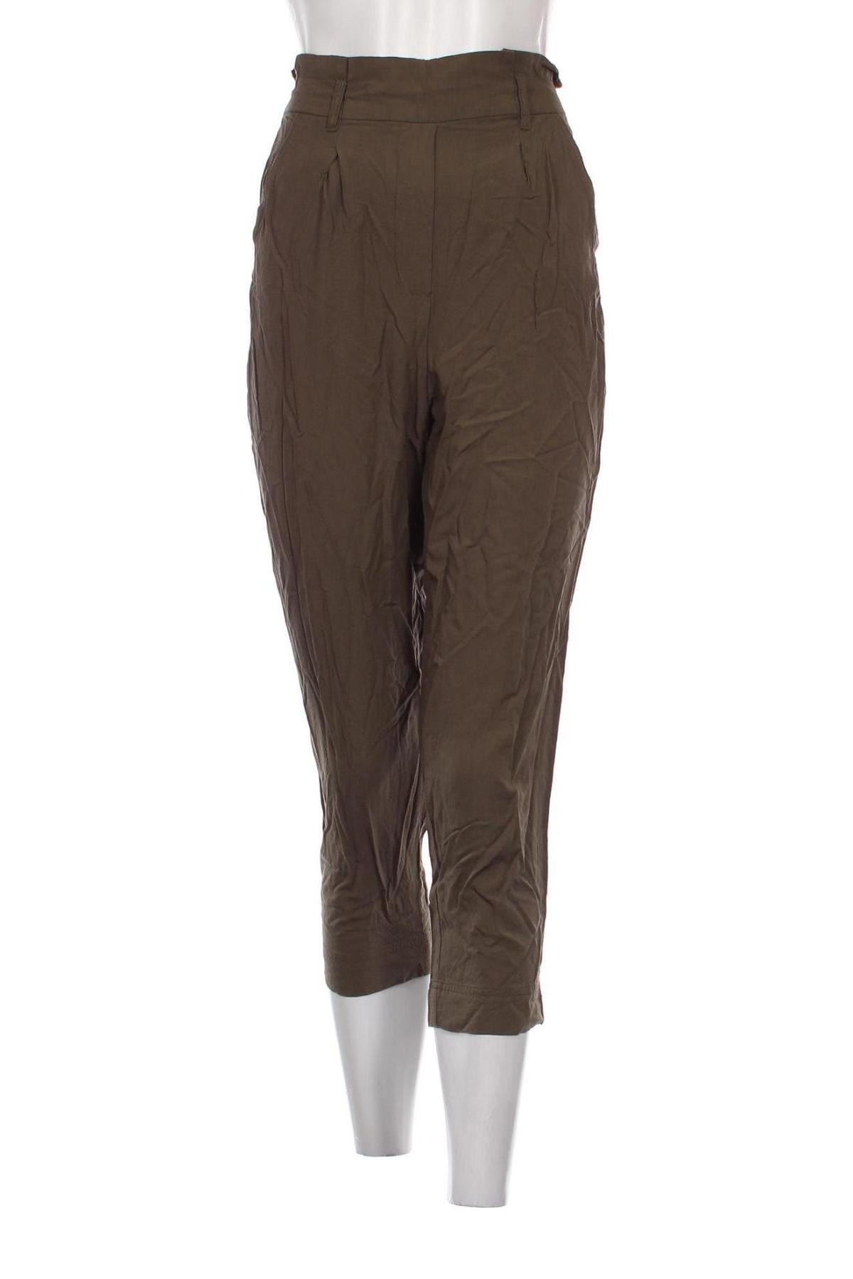 Дамски панталон H&M, Размер S, Цвят Зелен, Цена 30,55 лв.