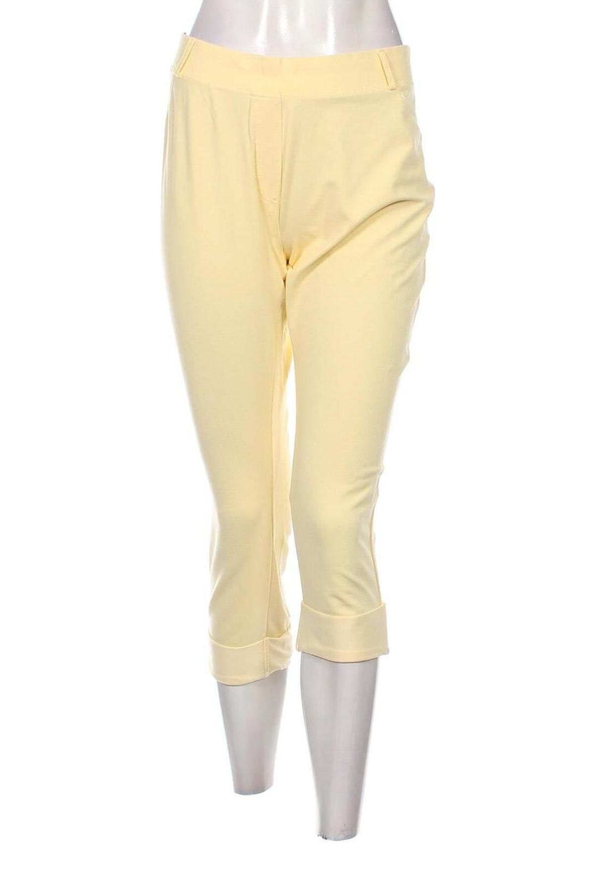 Γυναικείο παντελόνι Helena Vera, Μέγεθος XL, Χρώμα Κίτρινο, Τιμή 21,00 €