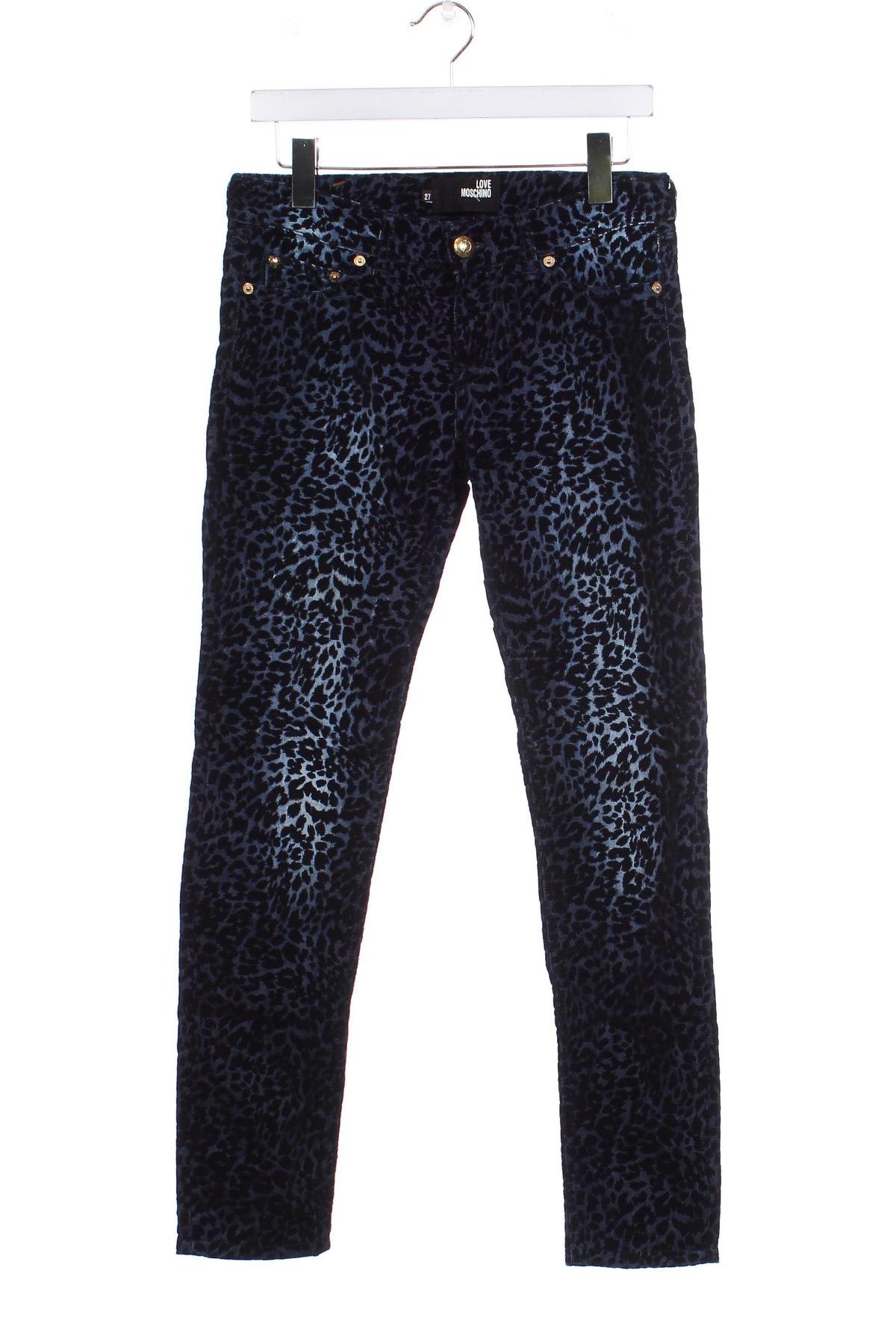 Pantaloni de femei Love Moschino, Mărime S, Culoare Albastru, Preț 206,58 Lei