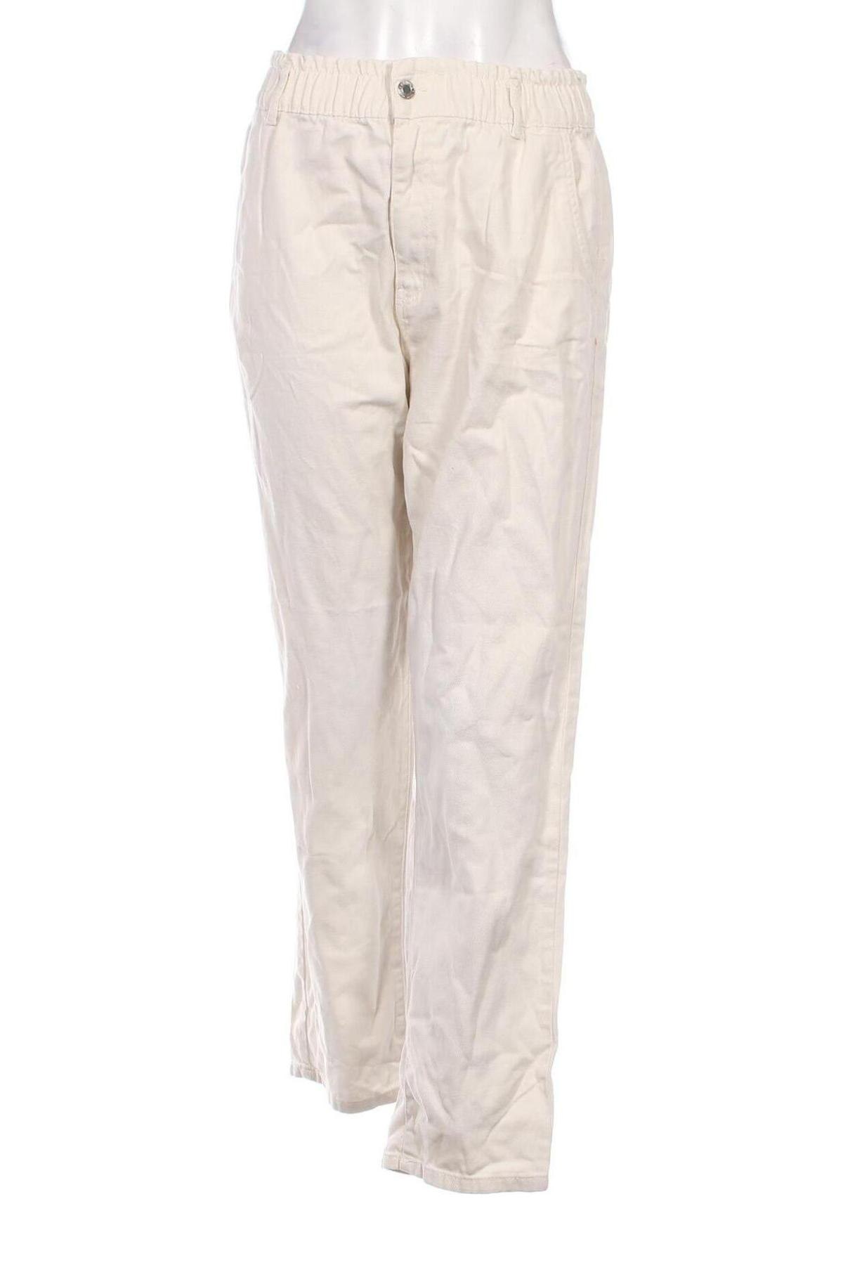 Дамски панталон Sinsay, Размер L, Цвят Екрю, Цена 16,53 лв.
